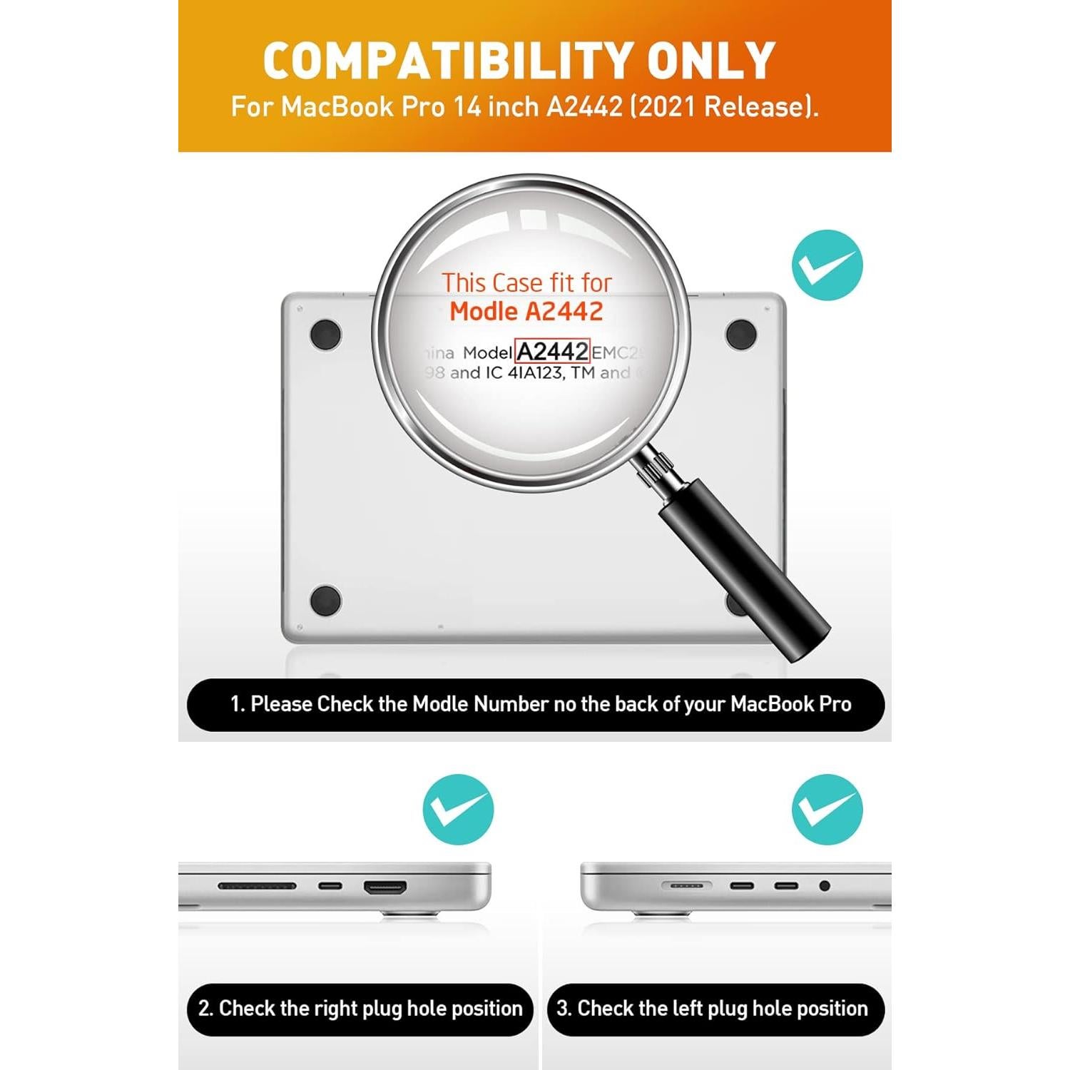 Funda SUPCASE para MacBook Pro 14" 2021-2024 Transparente