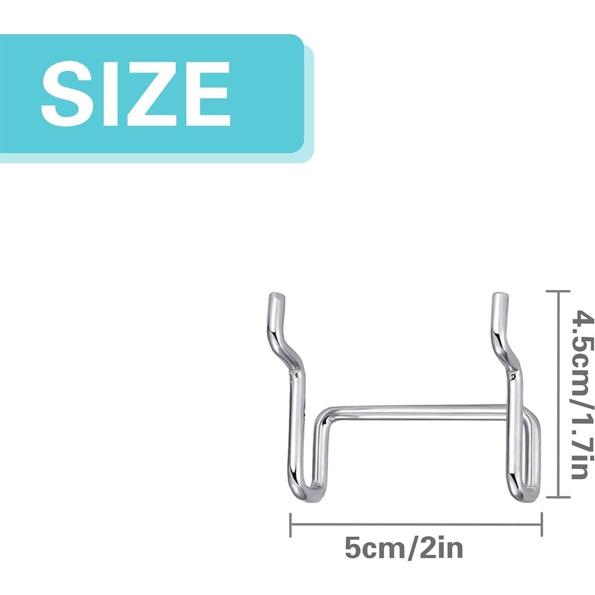 Ganchos para Tablero de Clavos QoTang - 8 Piezas Metal 5.08 cm