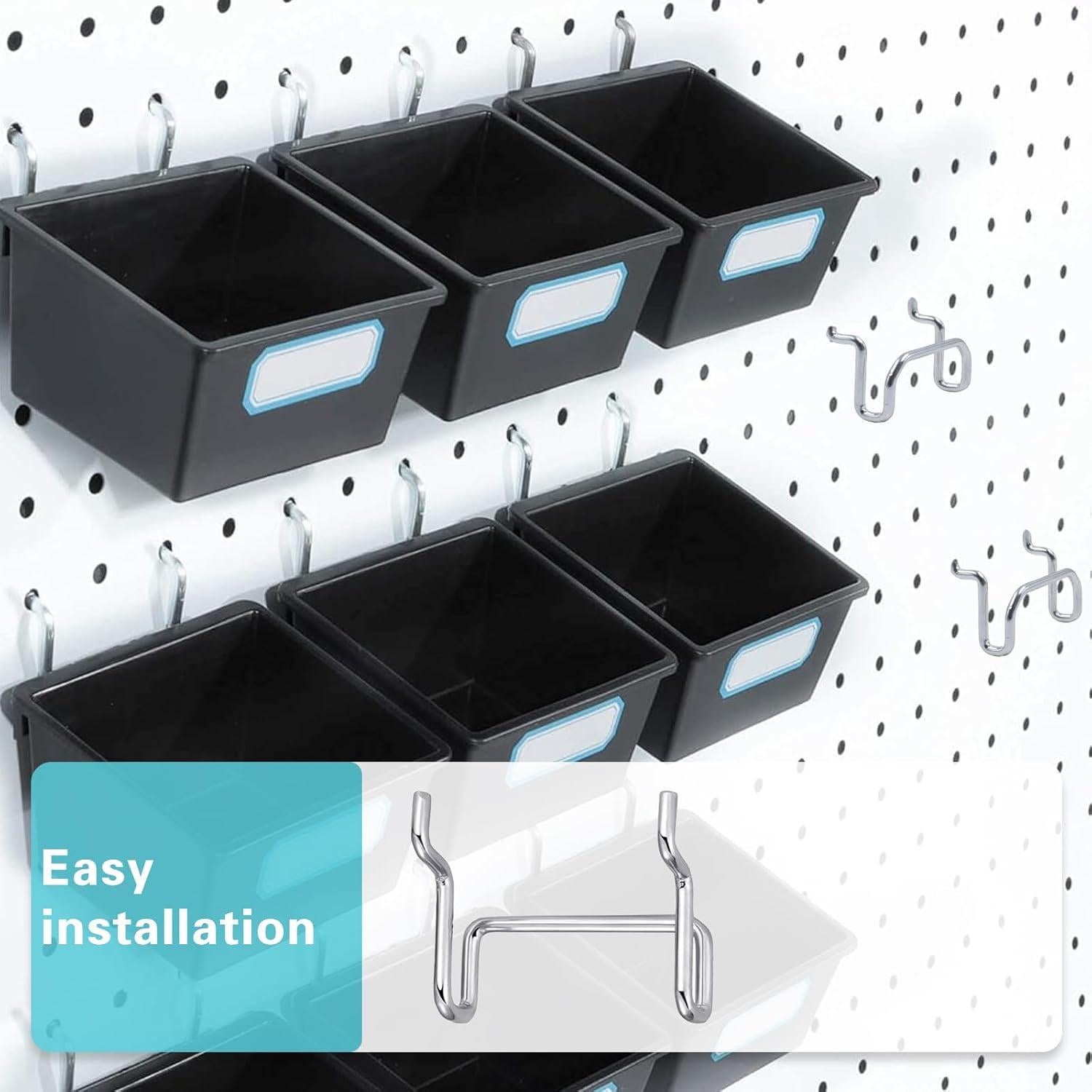 Ganchos para Tablero de Clavos QoTang - 8 Piezas Metal 5.08 cm