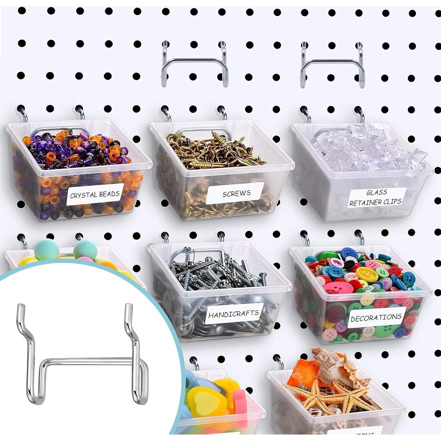 Ganchos para Tablero de Clavos QoTang - 8 Piezas Metal 5.08 cm