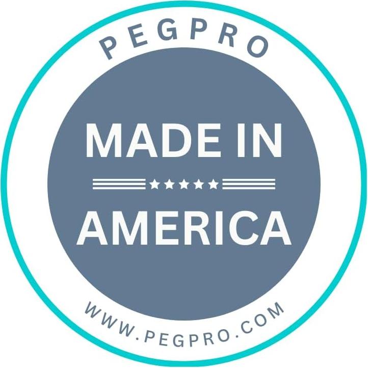 Ganchos de Tablero de Clavos PegPro® 2" - 24 Unidades, Negro