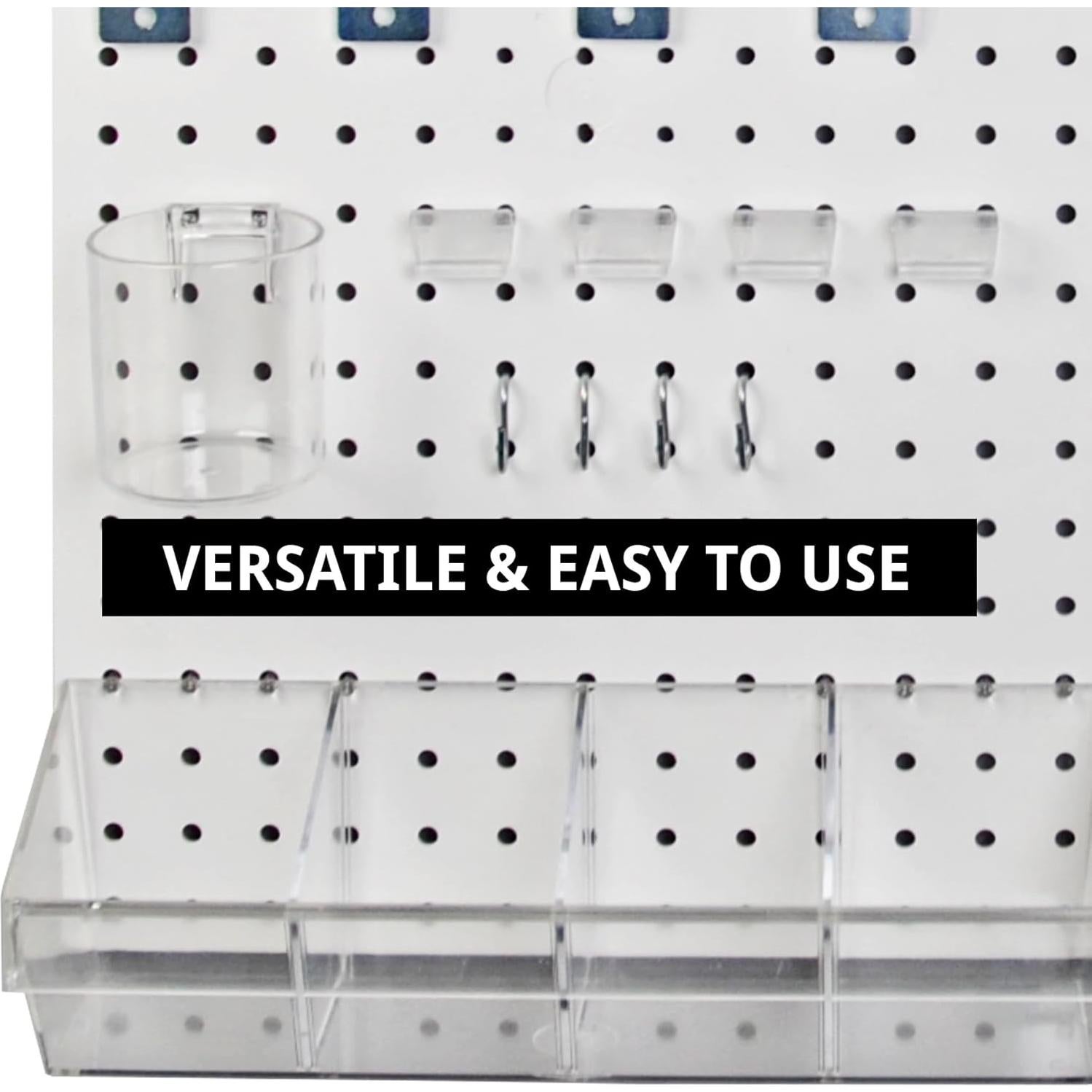 Organizador de Pegboard Azar Displays 70 Piezas Blanco 68.58x55.88cm