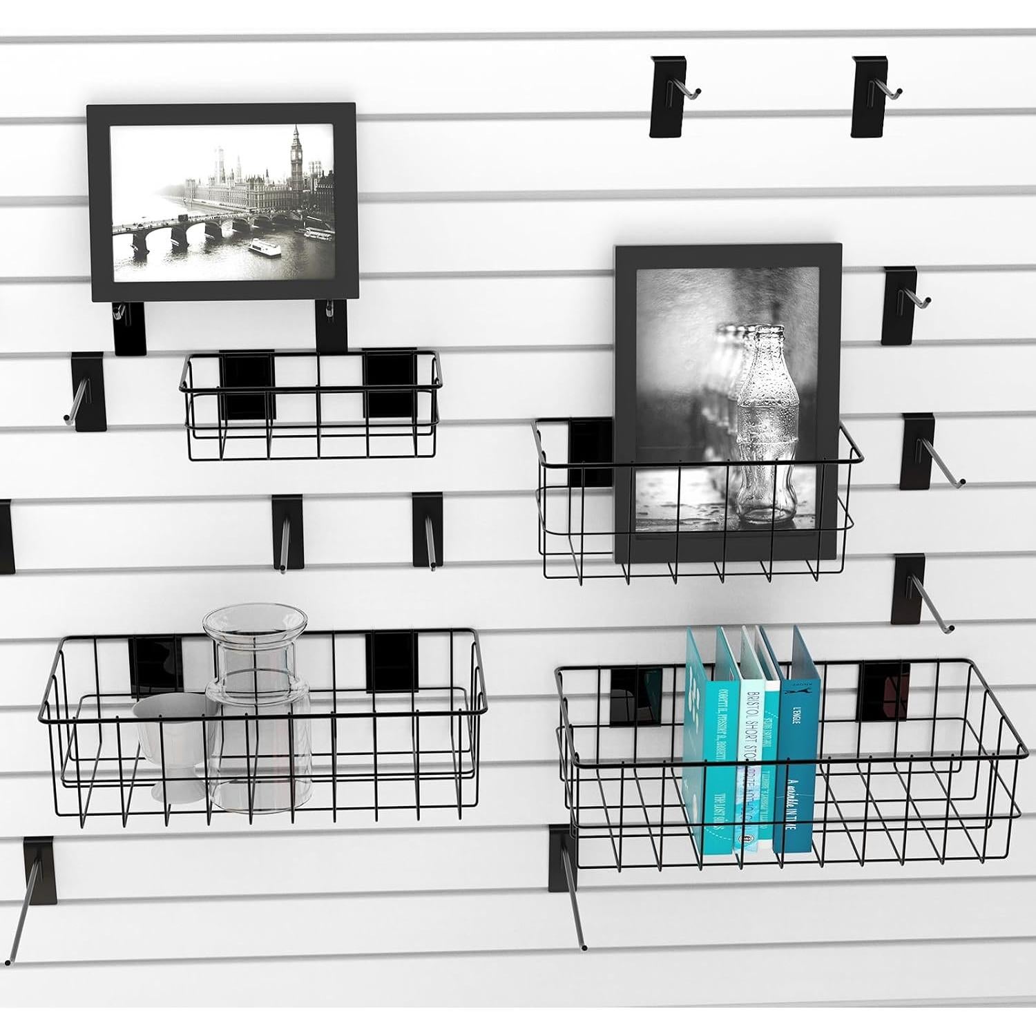 Kit Organizador Slatwall BeapTcely 28 Piezas Negro