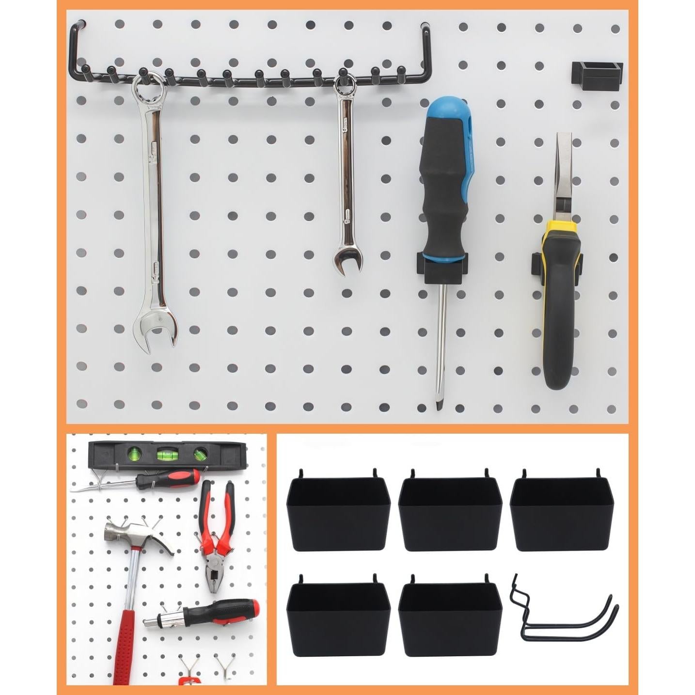 Kit Organizador de Ganchos Calax 338 Piezas para Tablero de Clavos