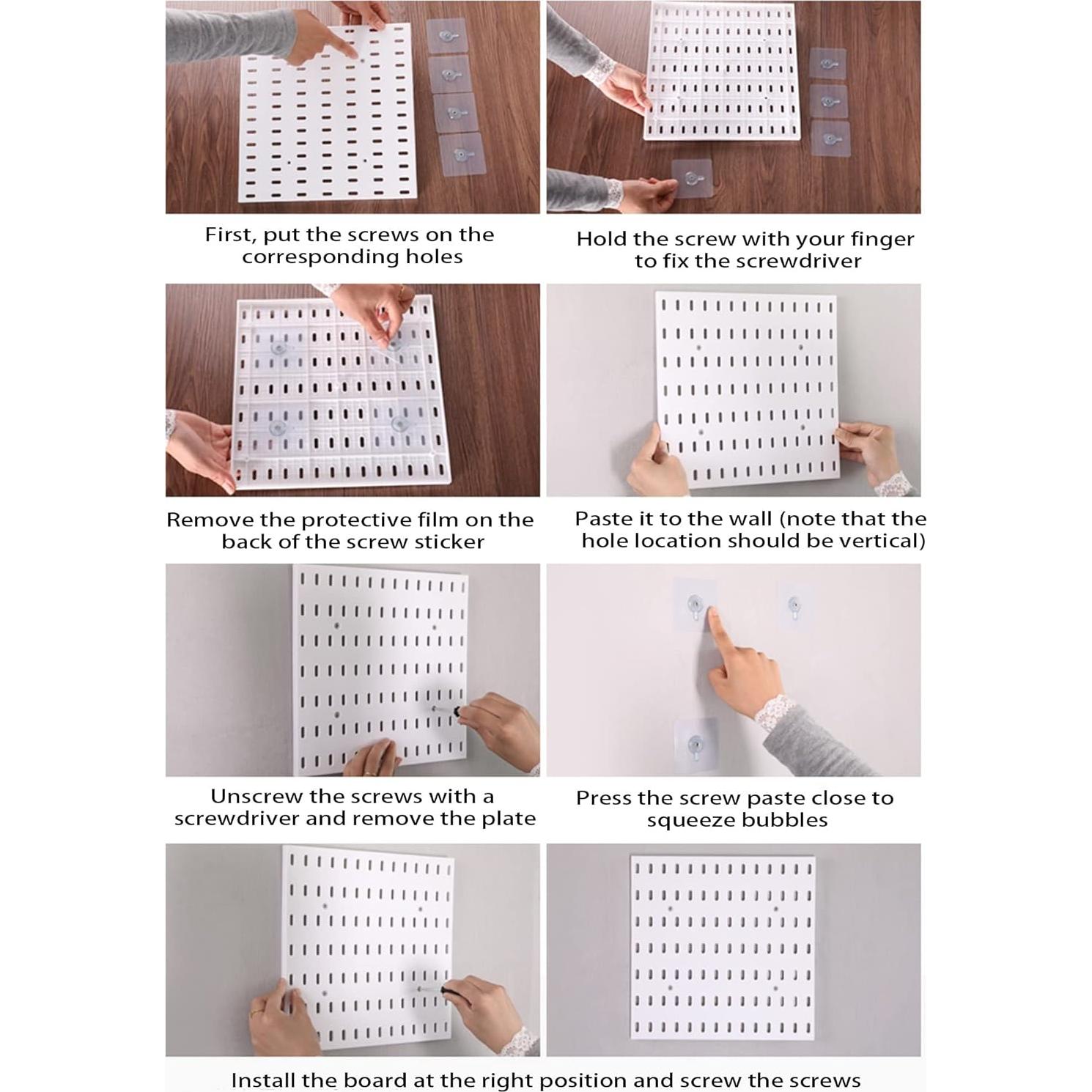 Kit Organizador de Pared Aecllcea 4 Paneles 56x56cm Blanco