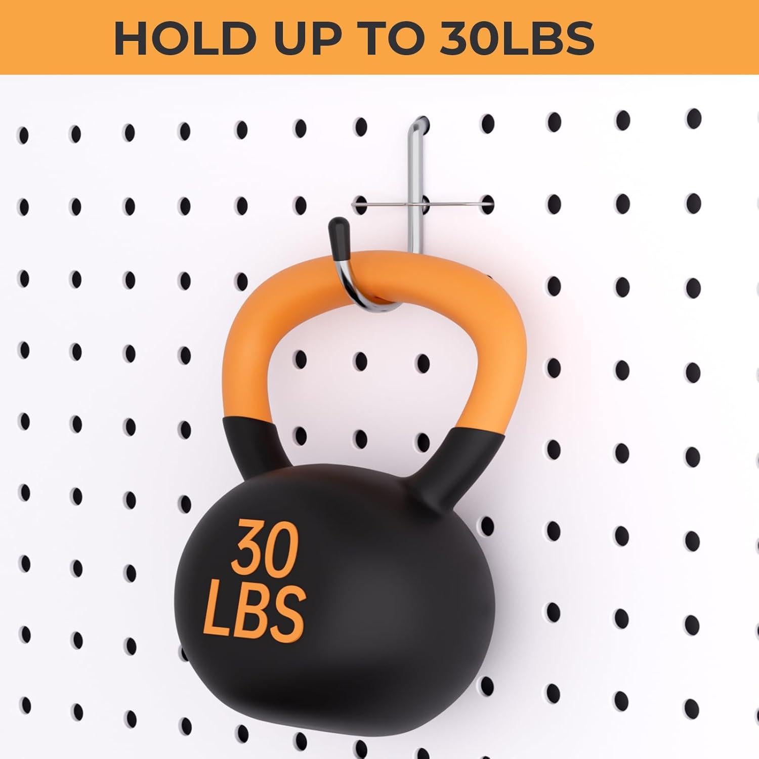 Ganchos J de Tablero de Clavos INCLY 100PCS Alta Resistencia