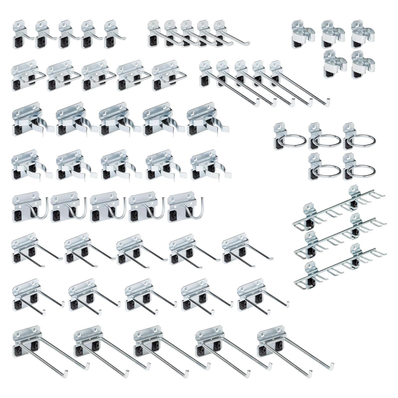 Kit de Ganchos de Pegboard Triton - 63 Piezas - Almacenamiento Industrial