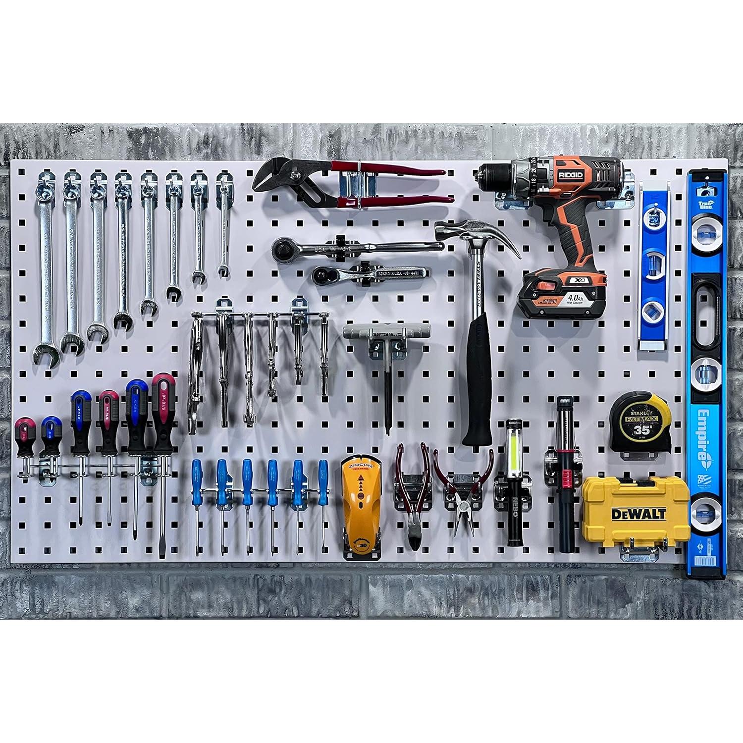 Kit de Ganchos de Pegboard Triton - 63 Piezas - Almacenamiento Industrial