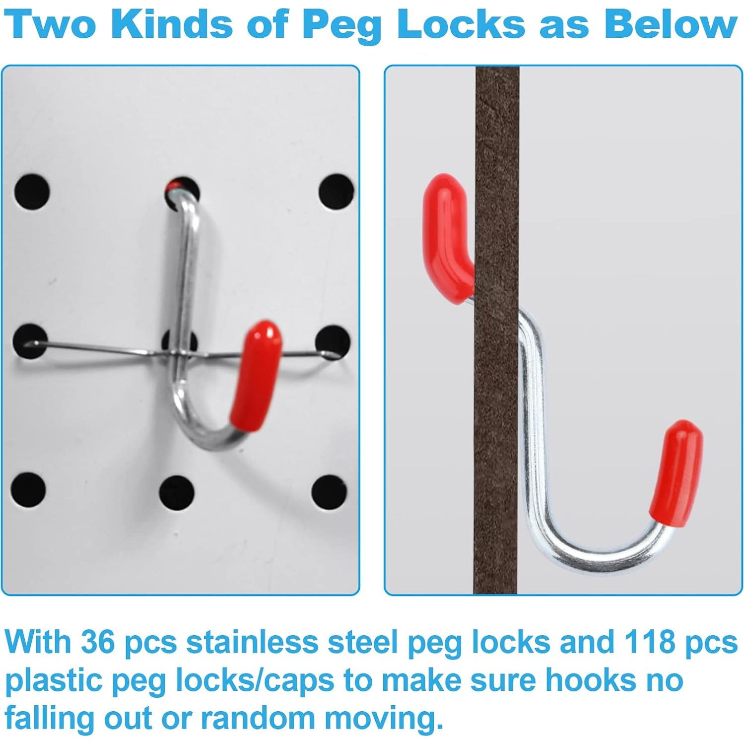 60 Ganchos Metálicos BetzFord con 154 Bloques para Tablero