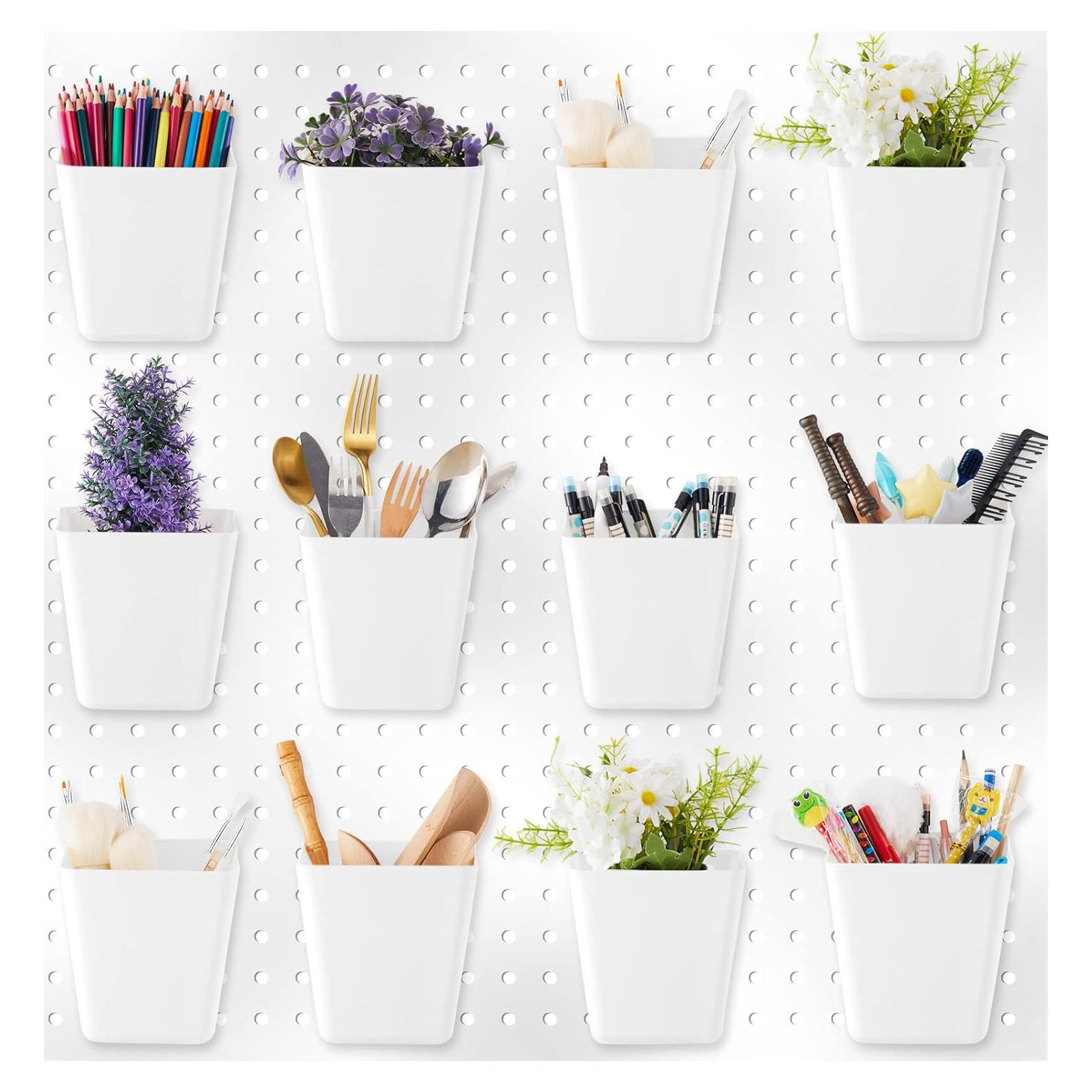 Conjunto de 12 Bins Organizador de Pared Tessco - Soporte para Tazas
