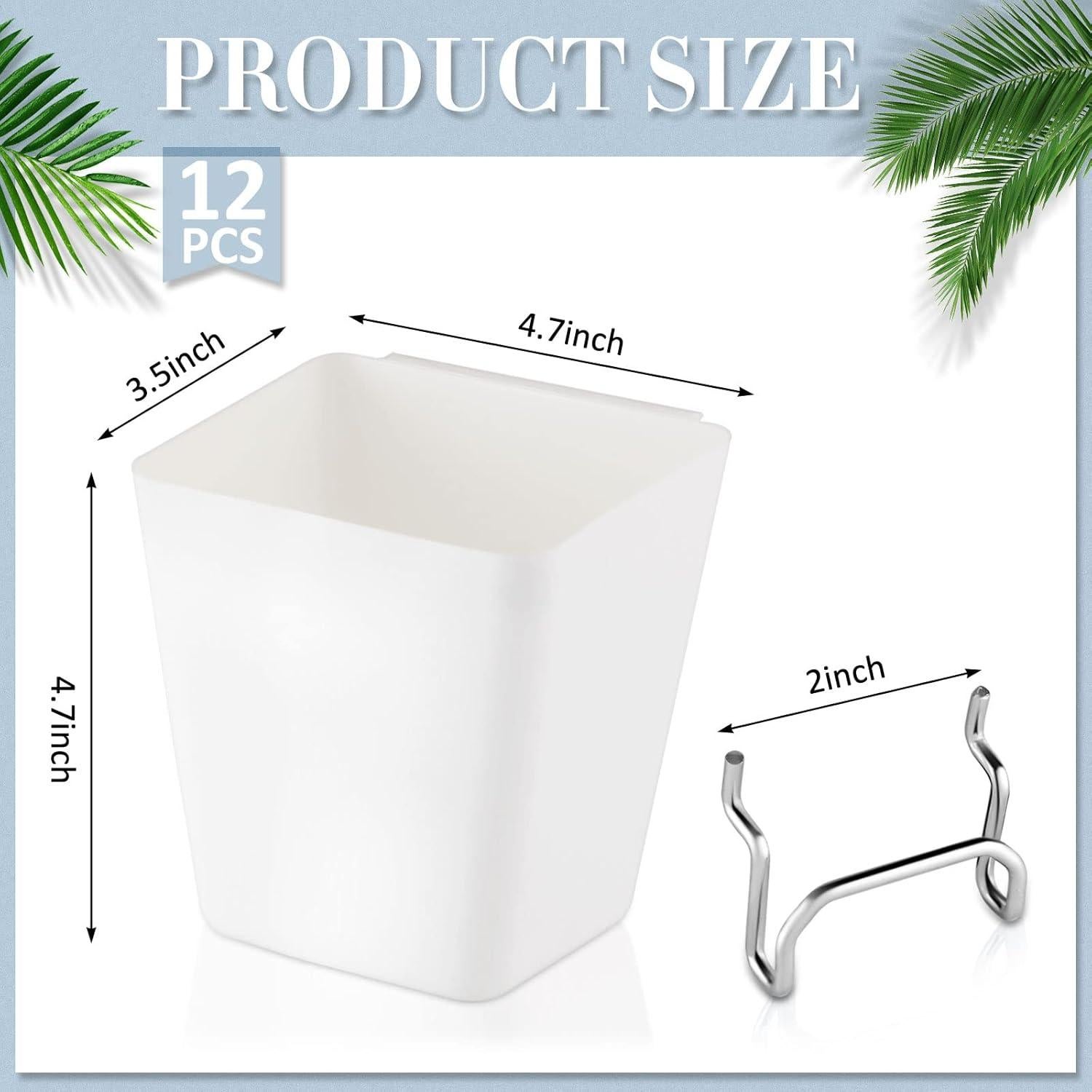 Conjunto de 12 Bins Organizador de Pared Tessco - Soporte para Tazas