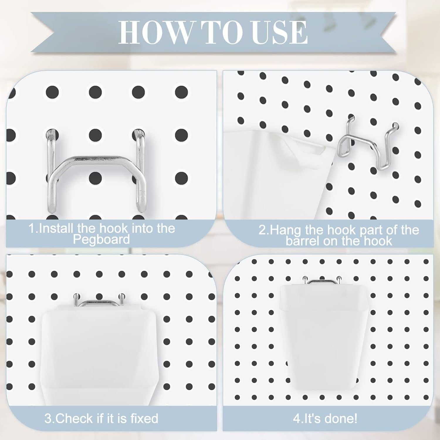 Conjunto de 12 Bins Organizador de Pared Tessco - Soporte para Tazas