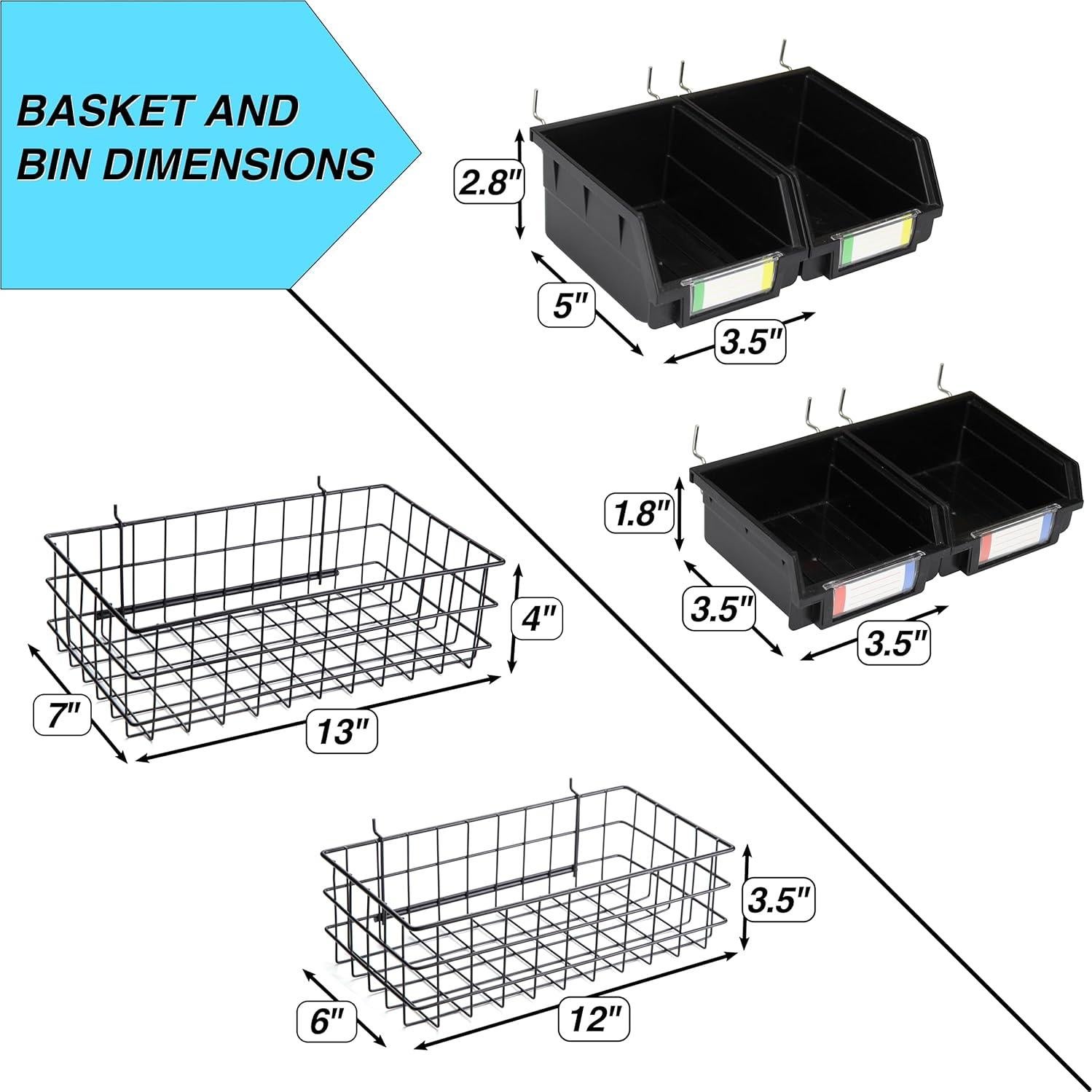 Ganchos para Tableros Perforados Right Arrange - 71 Piezas