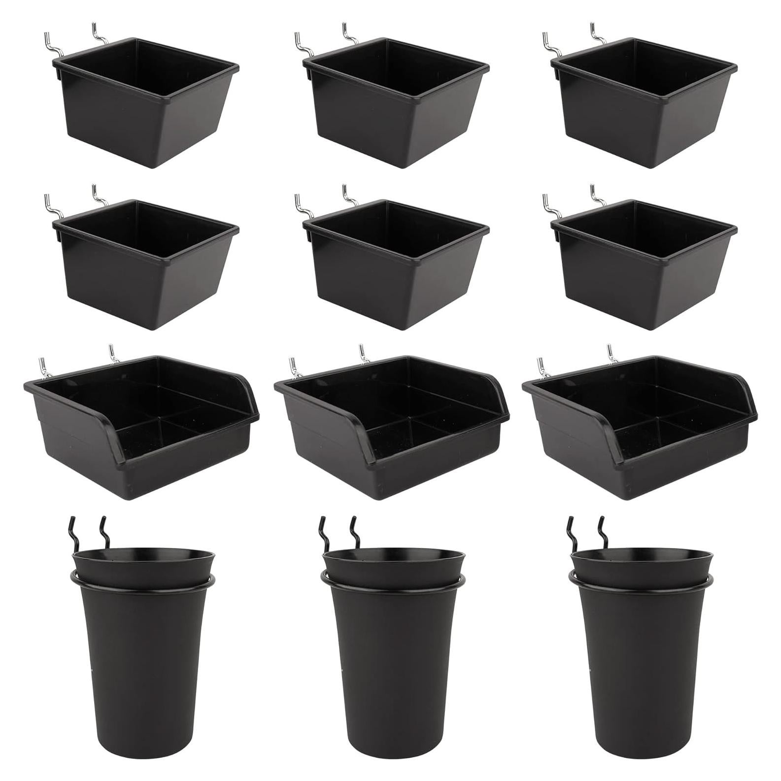 Juego de Ganchos y Bins para Tablero Perforado LANSI 24 Piezas