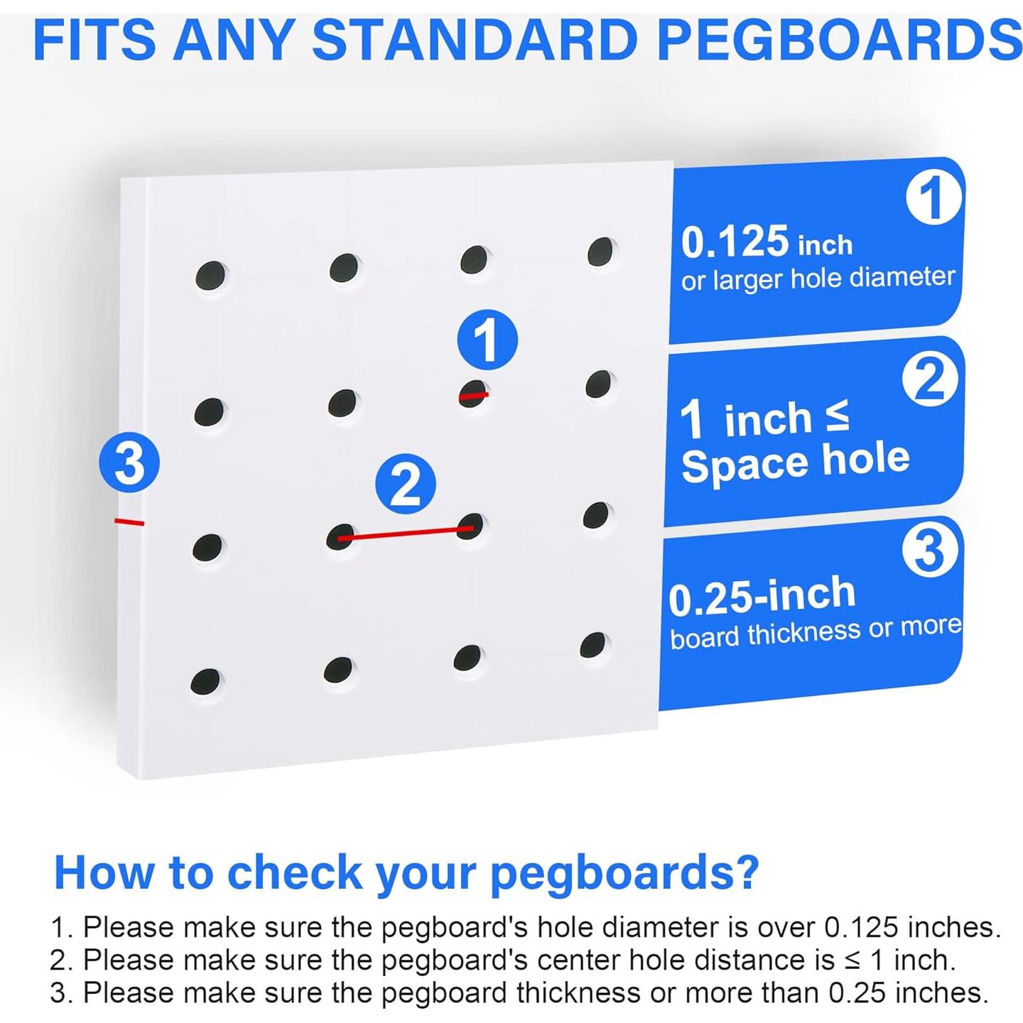 Juego de Ganchos y Bins para Tablero Perforado LANSI 24 Piezas