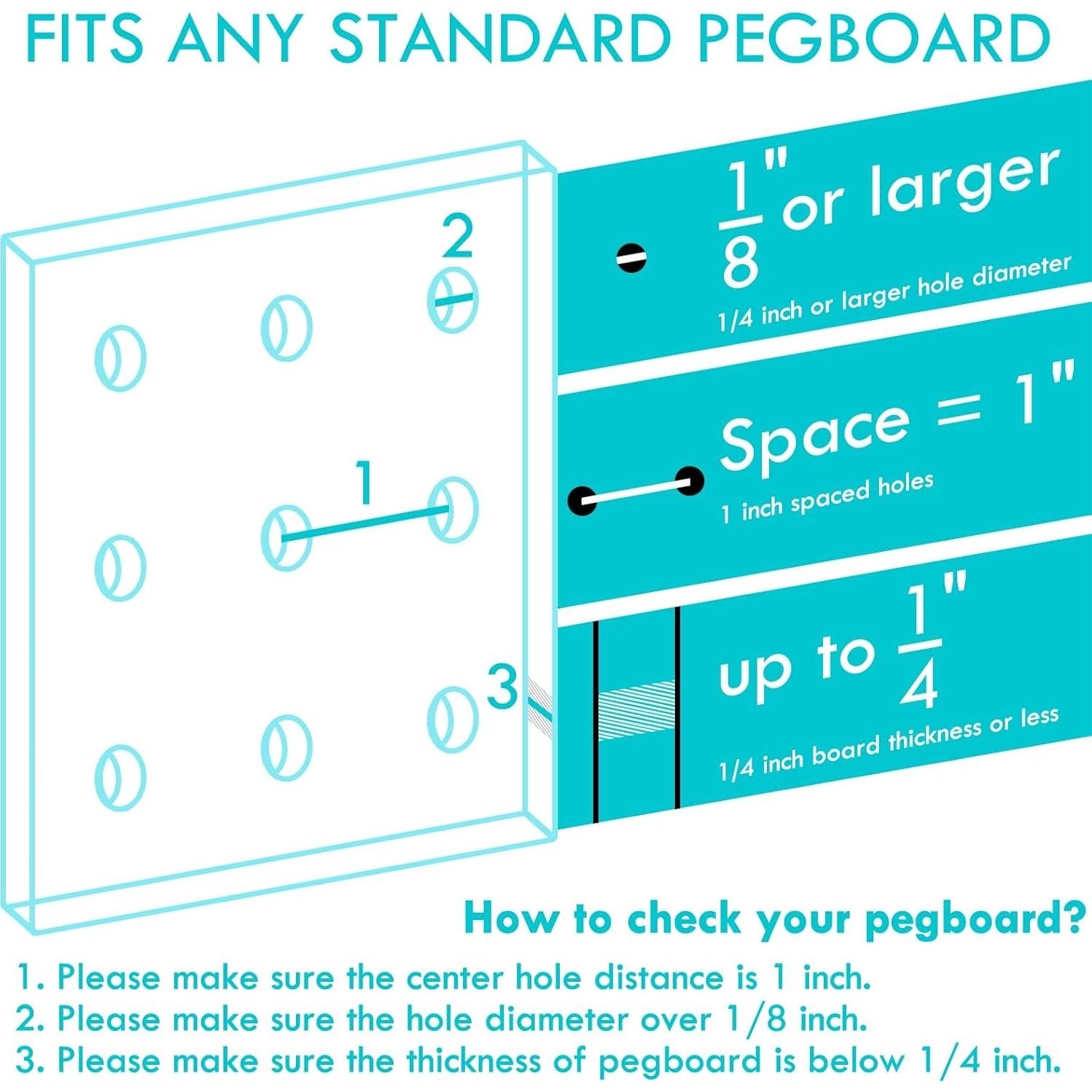 Cestas de Almacenamiento LIGHT DUST para Tablero Perforado - 3 Piezas