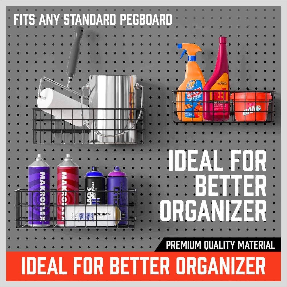 Cestas para Tablero de Clavos HORUSDY - Paquete de 4 Tamaños