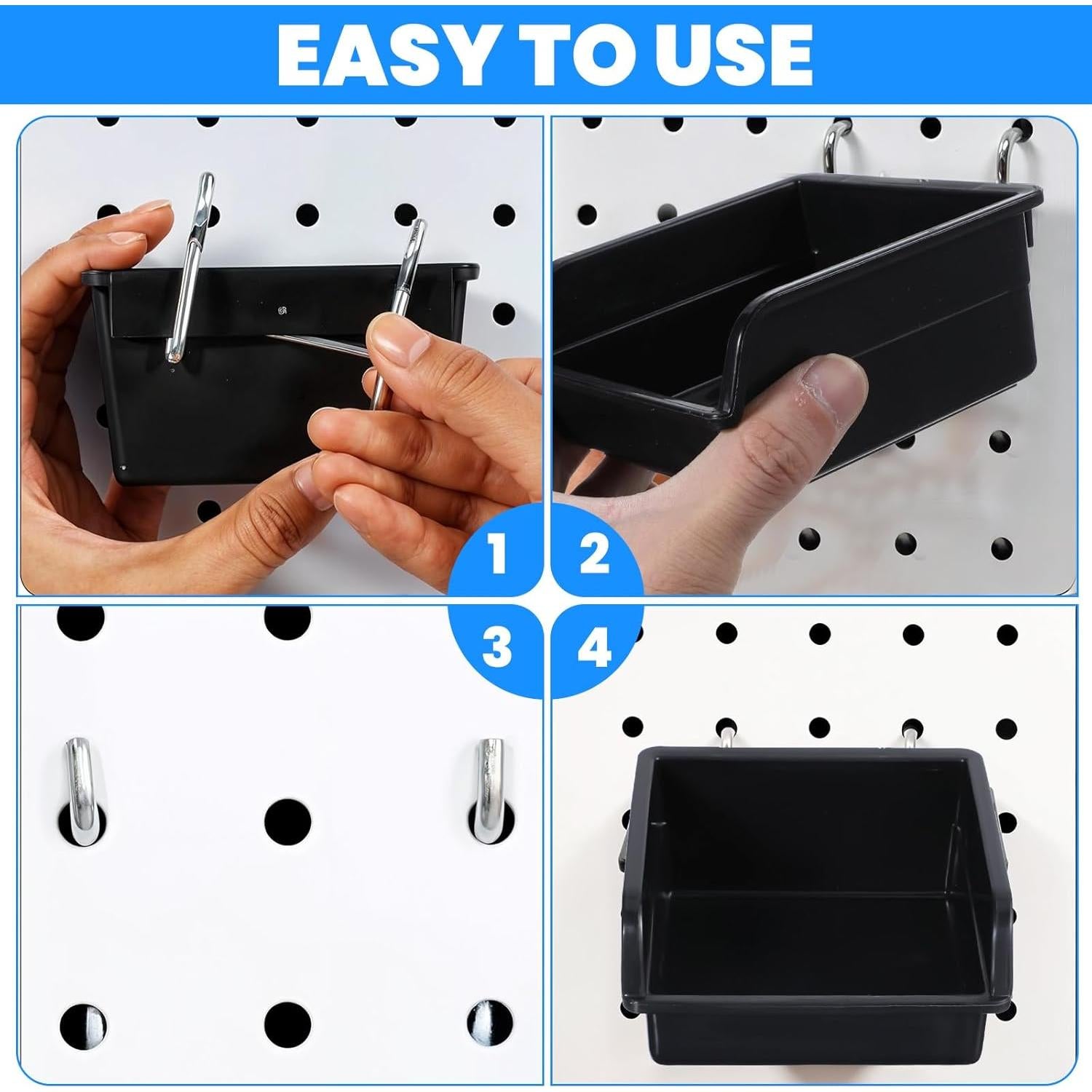 Paquete de 20 Contenedores para Tablero Perforado Tolare