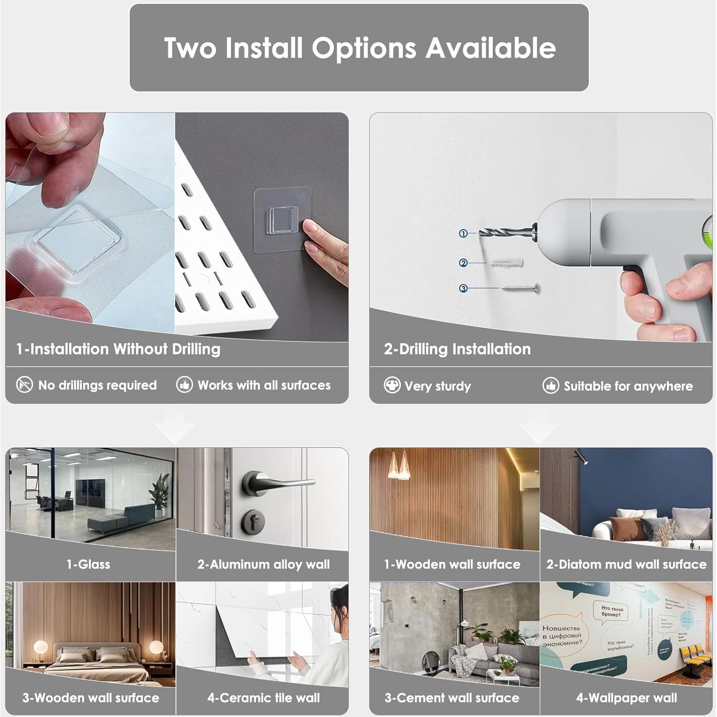 Kit de Panel de Perforación LANSI Blanco 4PCS para Herramientas