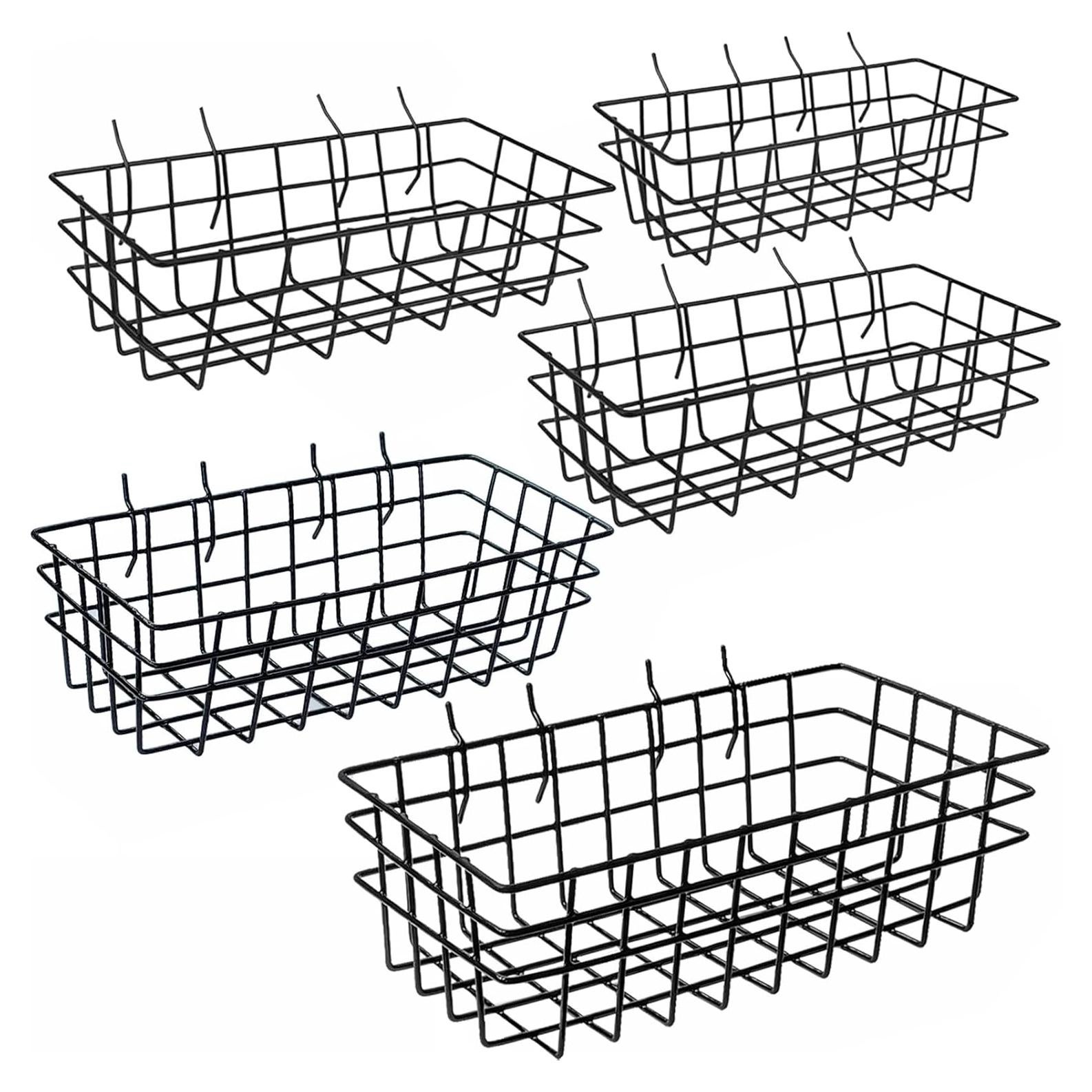 Juego de Cestas de Alambre SEDY para Tablero de Clavos 5 Piezas