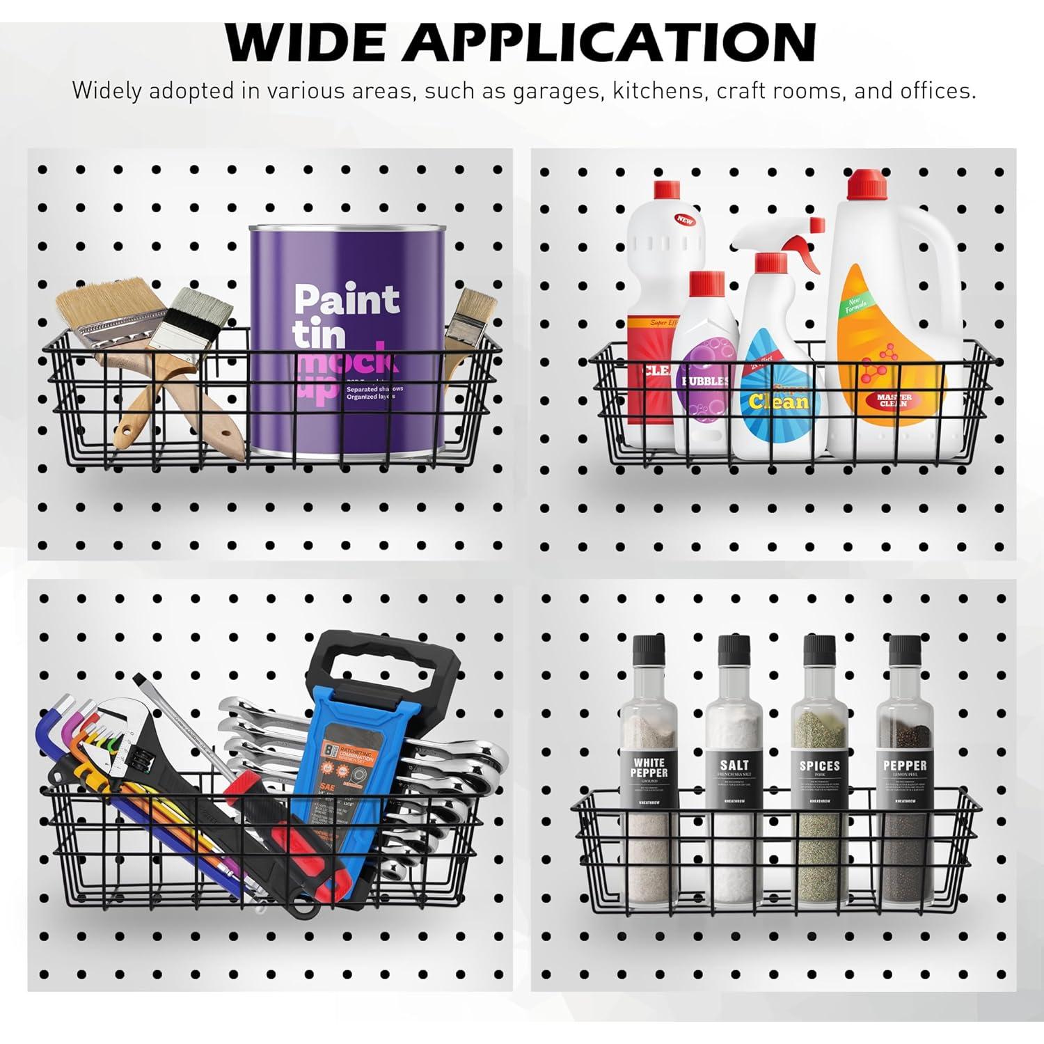 Juego de Cestas de Alambre SEDY para Tablero de Clavos 5 Piezas