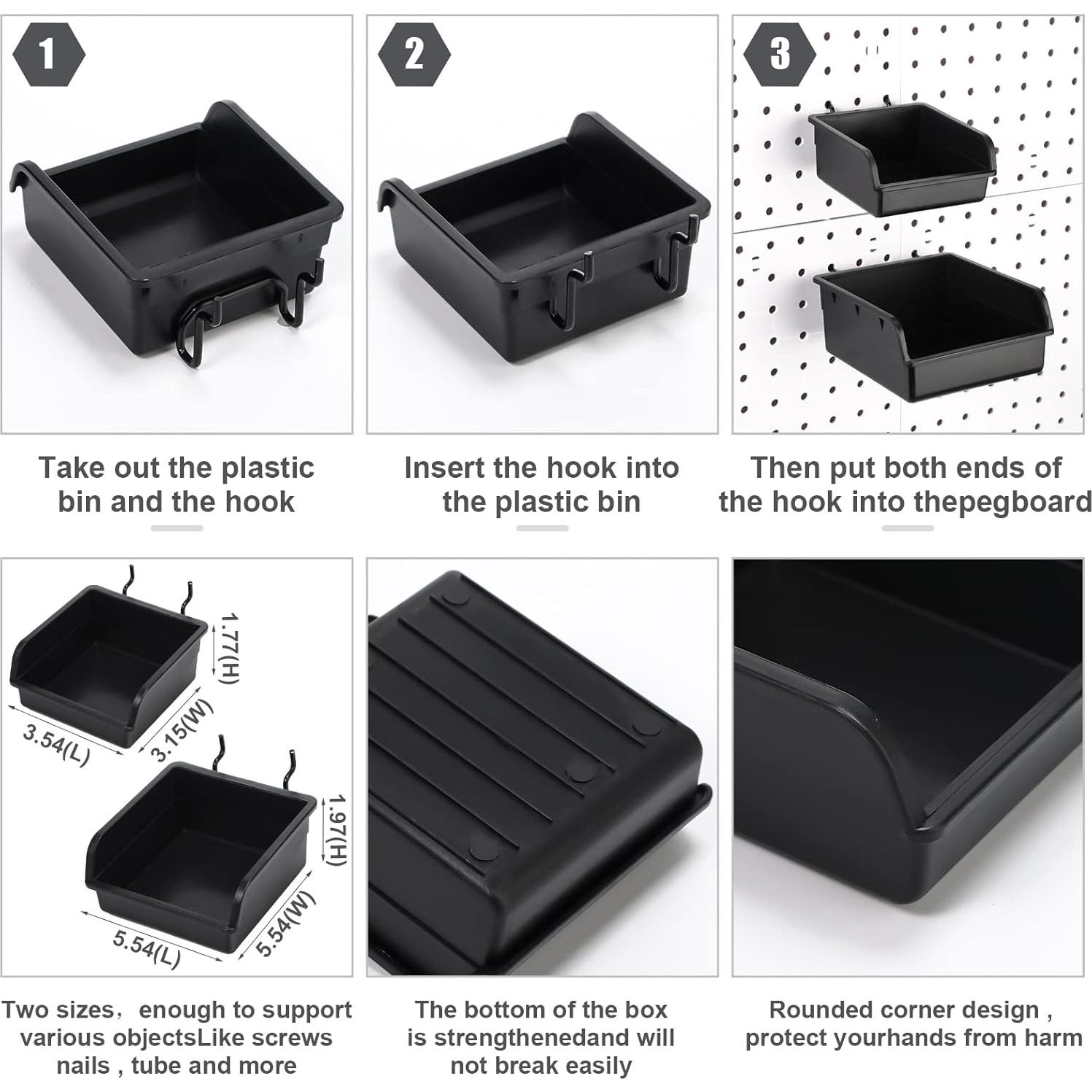 Kit de 12 Contenedores para Tablero de Clavijas Roowest