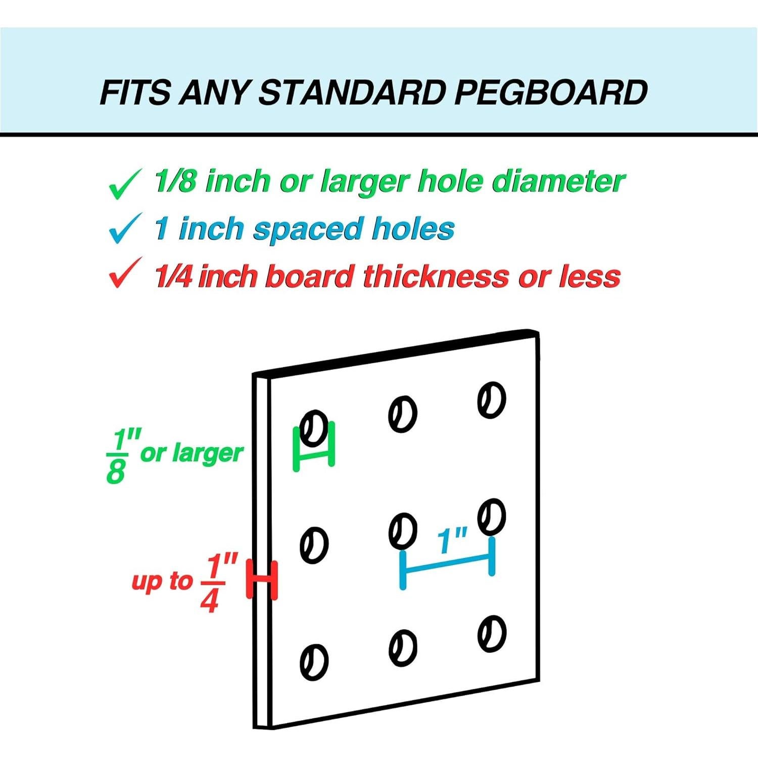 Cajas de Pegboard Right Arrange 3.5" Negro - Paquete de 12