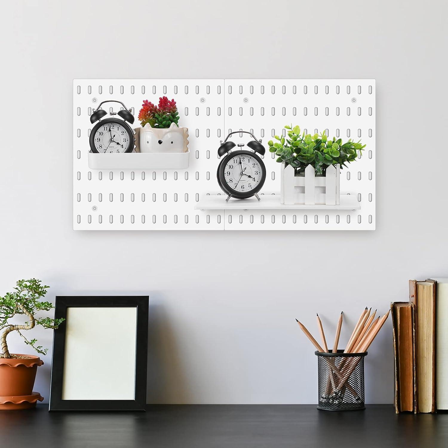 Kit de Tablero Perforado 17 Piezas Unittype Blanco 84x56cm