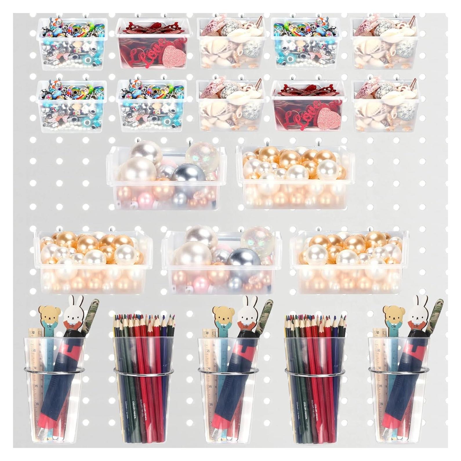 Organizador de Tablero de Clavos Yookeer 20 Pcs Transparente