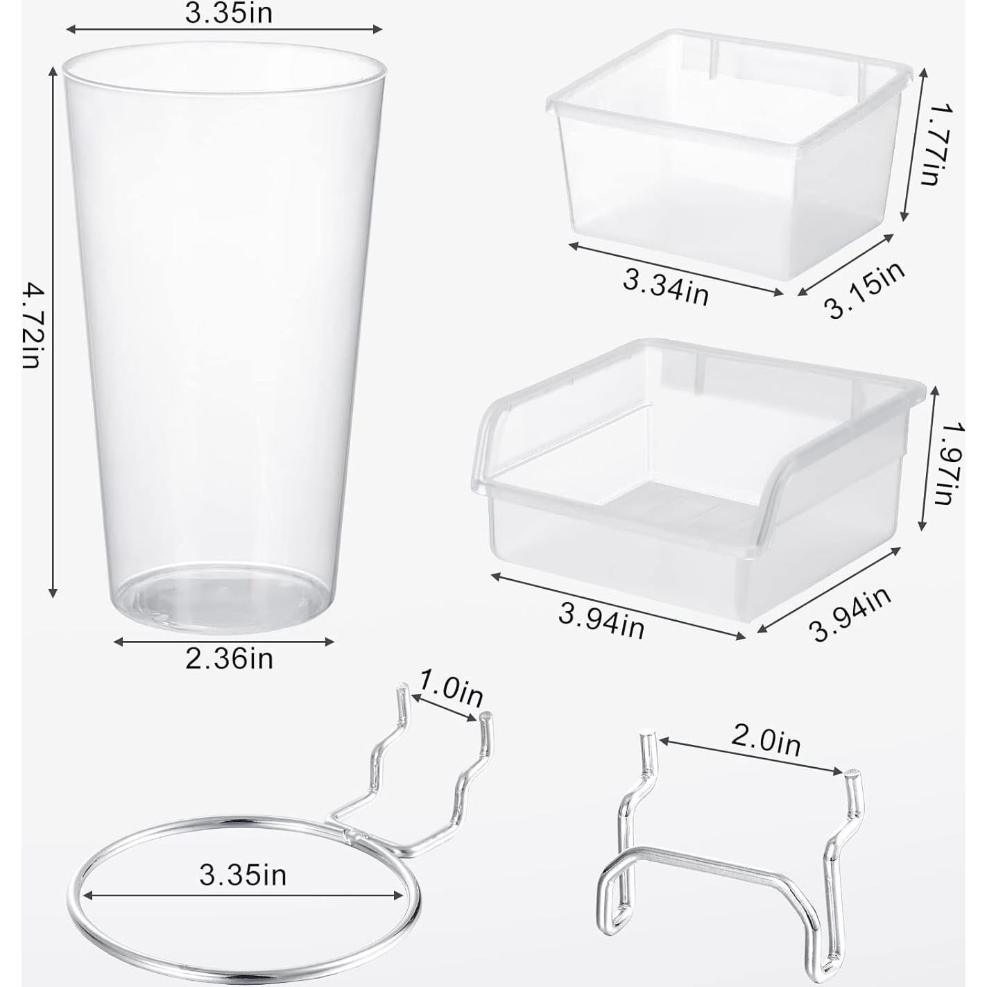 Organizador de Tablero de Clavos Yookeer 20 Pcs Transparente