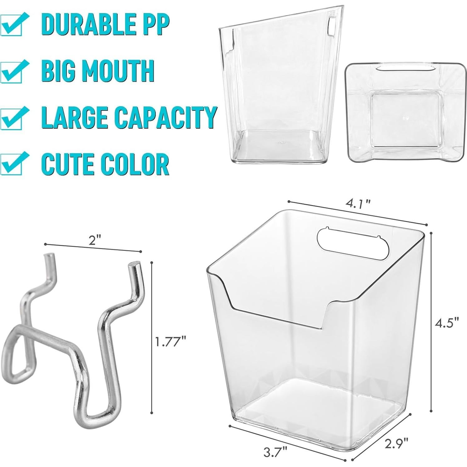 Tazas de Tablero de Clavos G.CORE Transparentes Paquete de 6