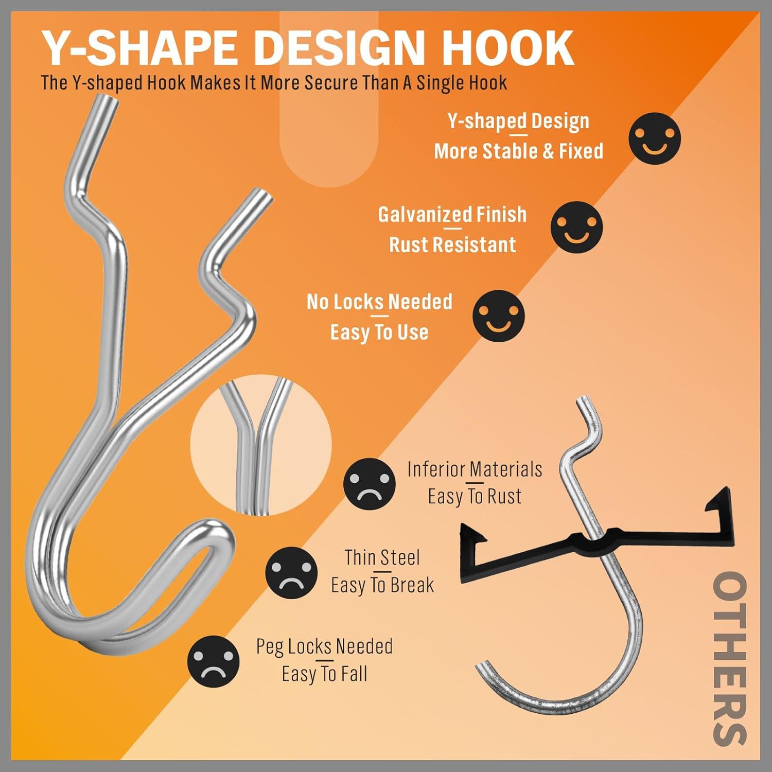 Kit de Ganchos para Tablero Perforado HORUSDY 309 Piezas