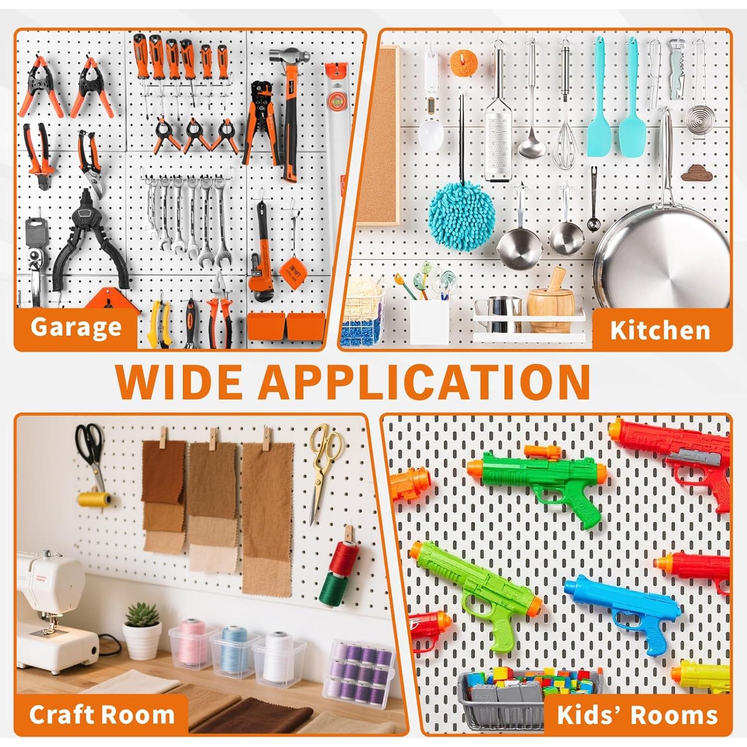 Kit de Ganchos para Tablero Perforado HORUSDY 309 Piezas