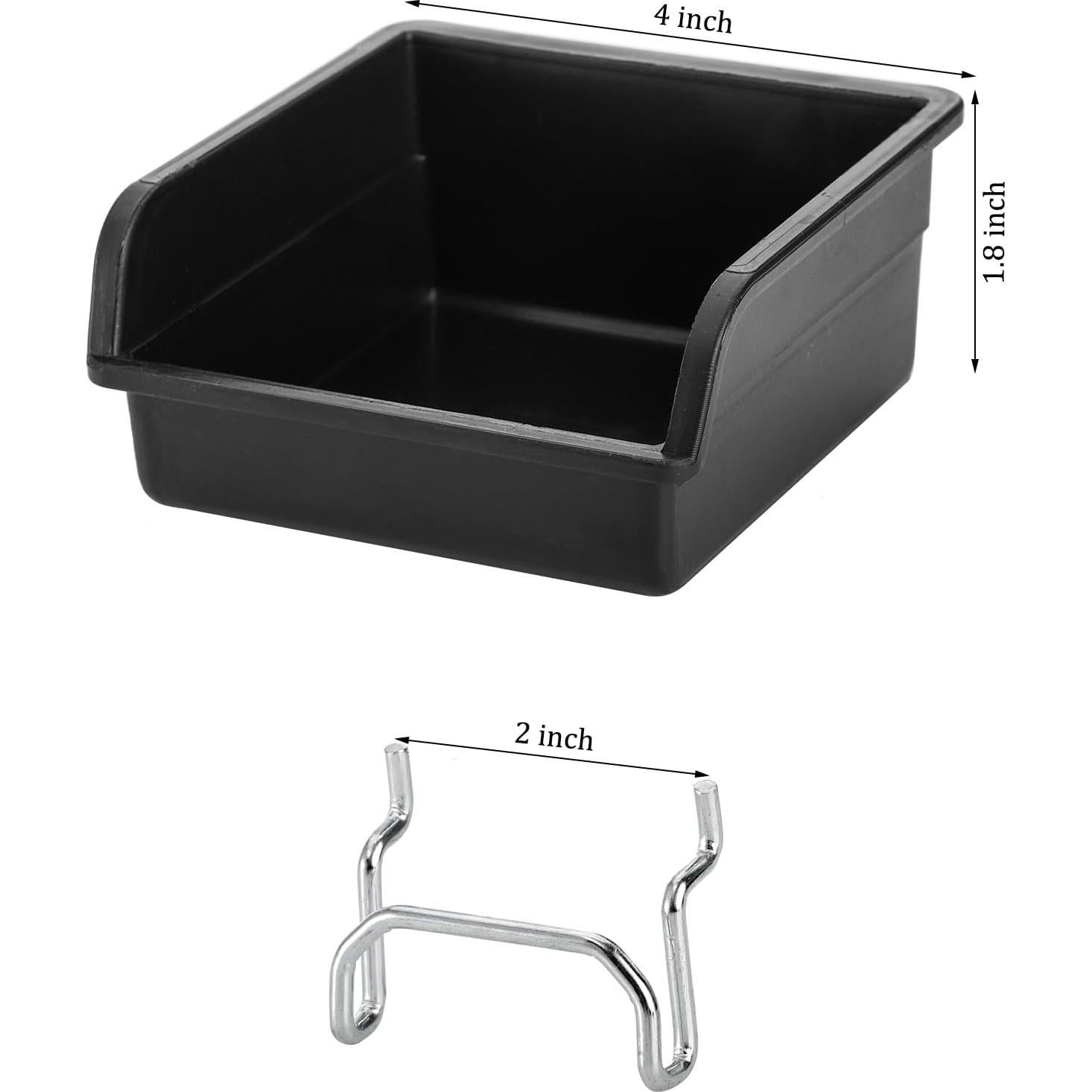 Foraineam 16 Contenedores para Tablero Perforado con Ganchos Metal