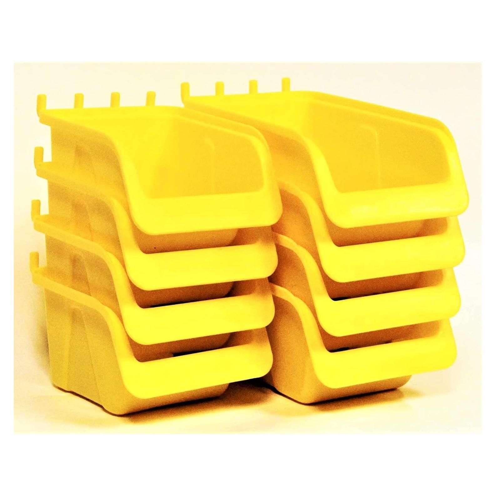 Kit de Bins WallPeg para Tablero de Clavos - 4 Grandes y 4 Medianos