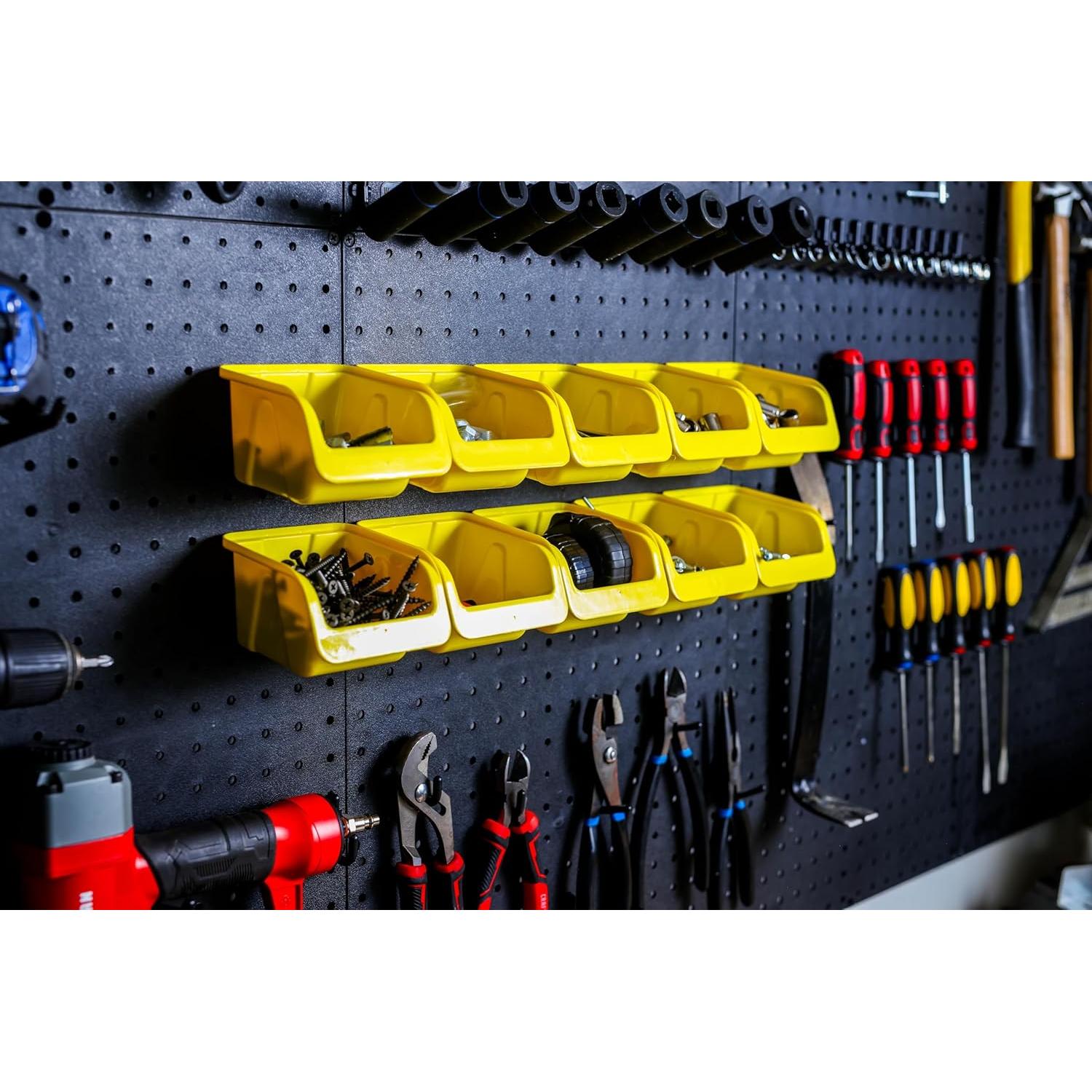 Kit de Bins WallPeg para Tablero de Clavos - 4 Grandes y 4 Medianos