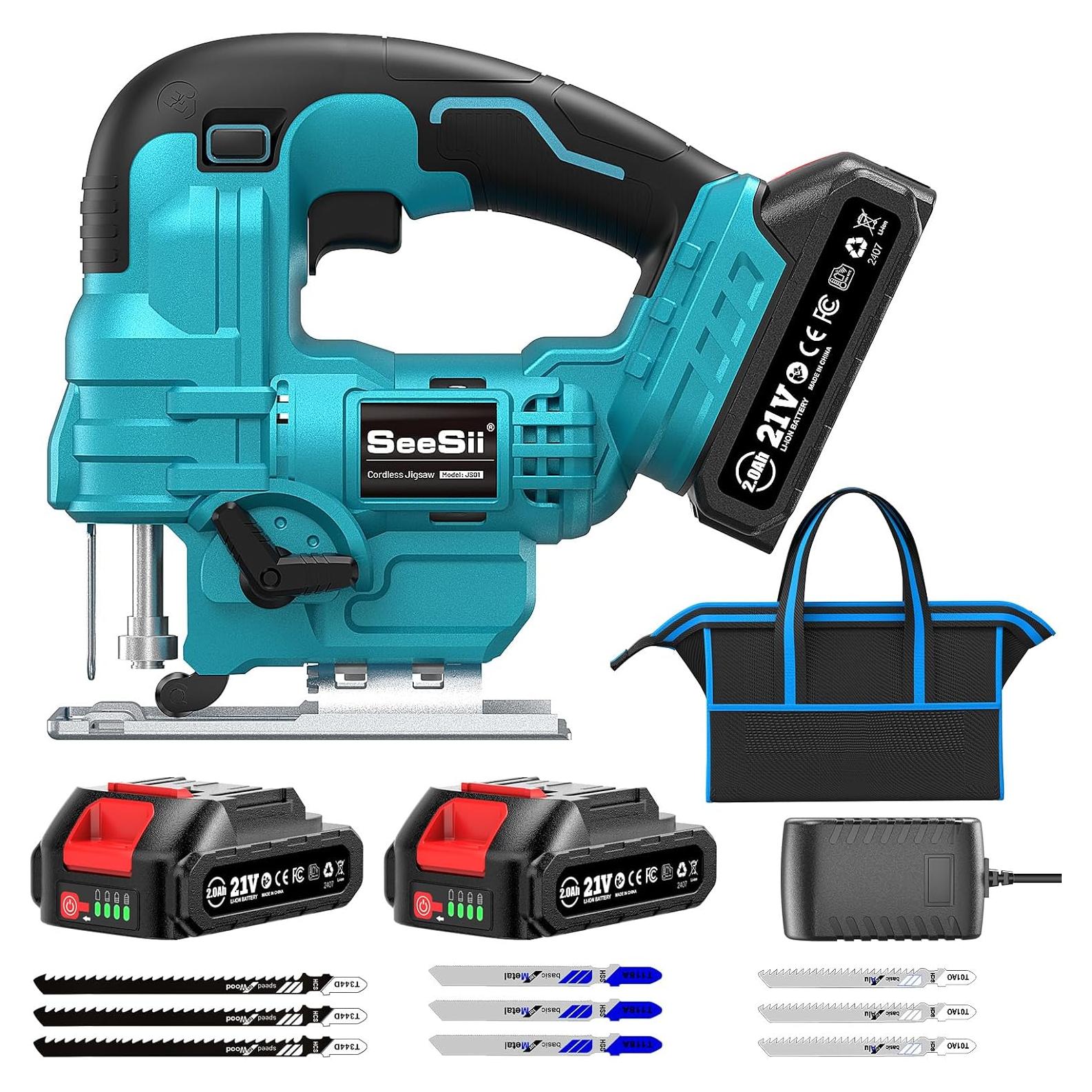 Sierra de Calar Inalámbrica Seesii 21V con 2 Baterías 2.0Ah