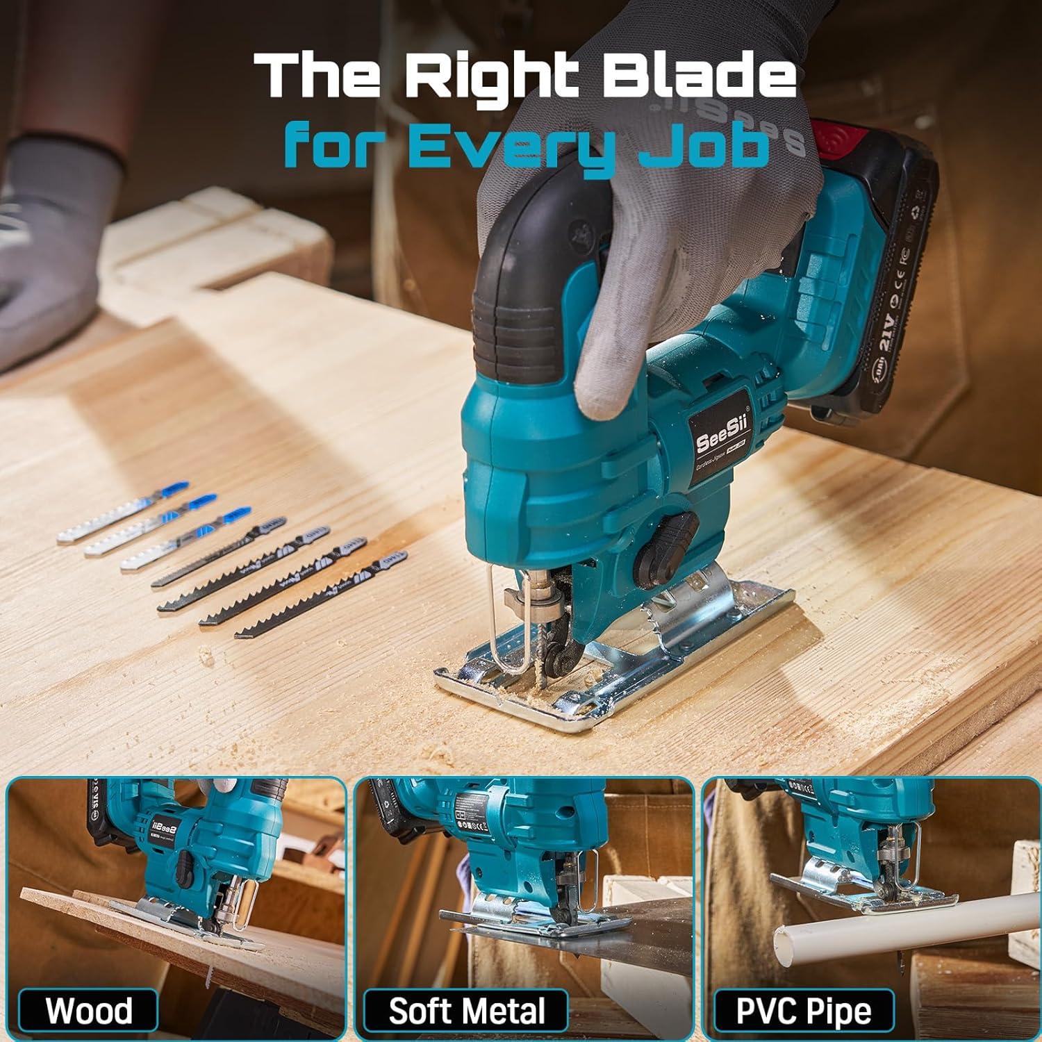 Sierra de Calar Inalámbrica Seesii 21V con 2 Baterías 2.0Ah