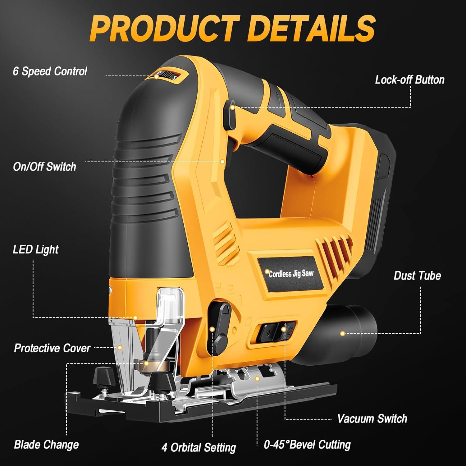 Sierra de calar inalámbrica CAMXTOOL 20V Max sin escobillas