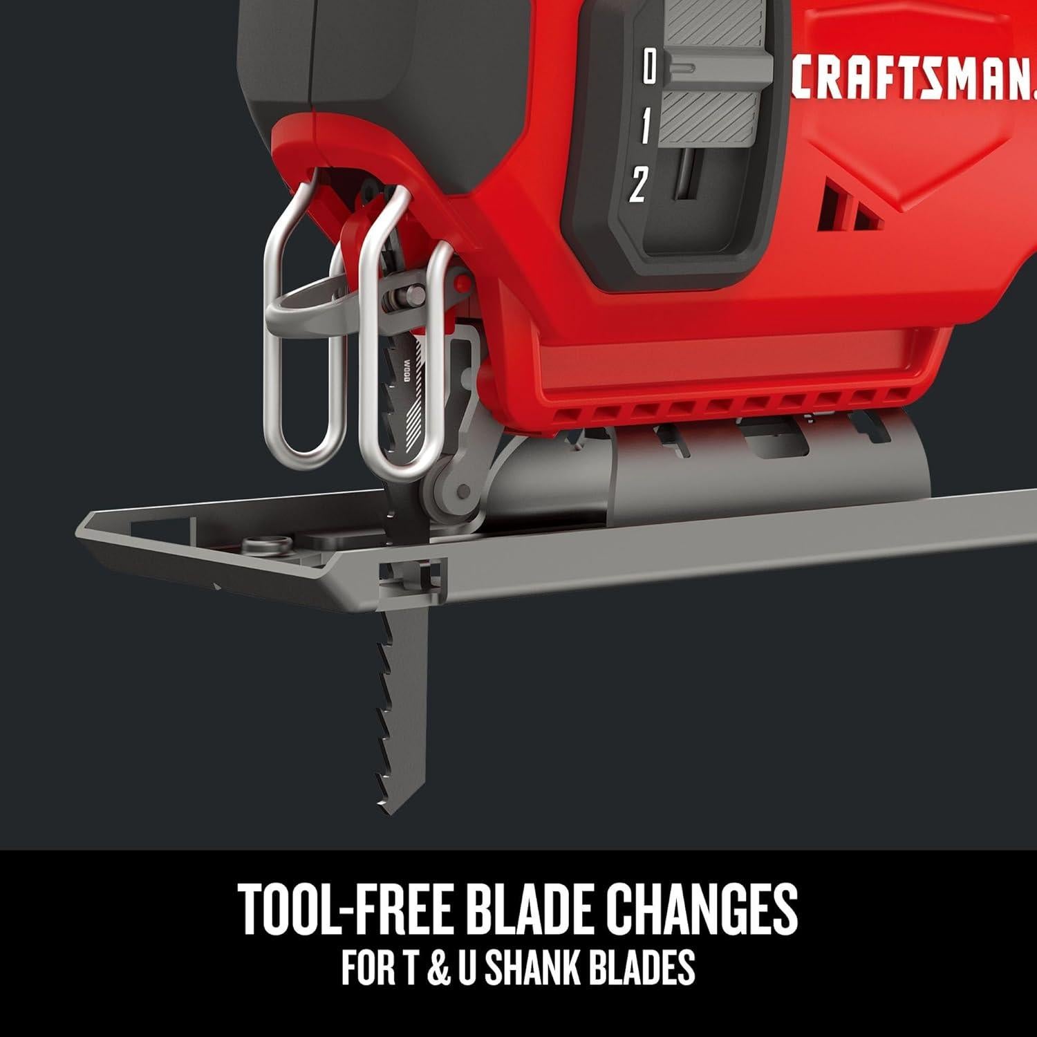 Sierra de Calar Inalámbrica CRAFTSMAN V20 20V, 3 Configuraciones