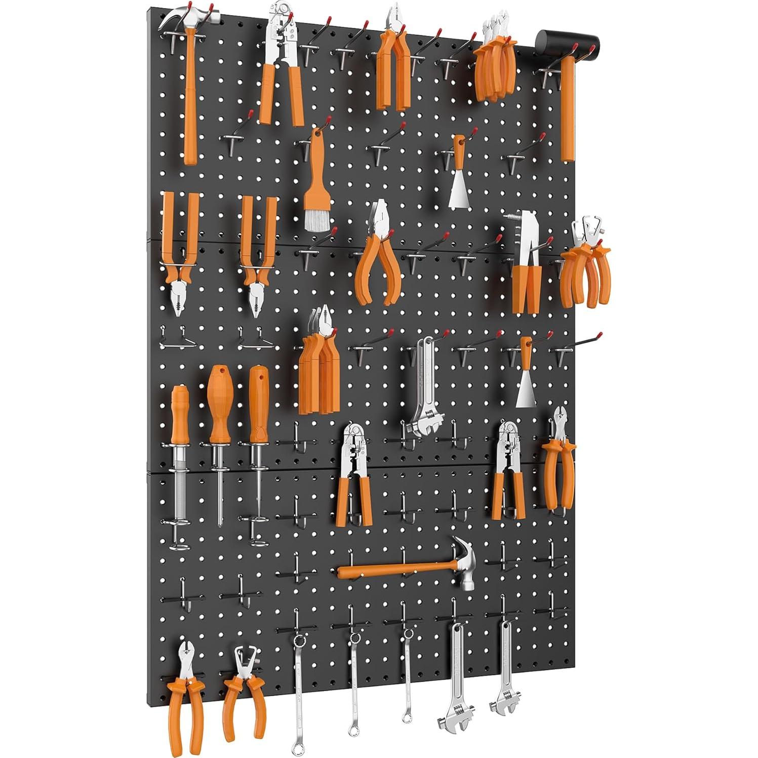 Tablero Organizador de Herramientas WALMANN 96PCS Metal Negro