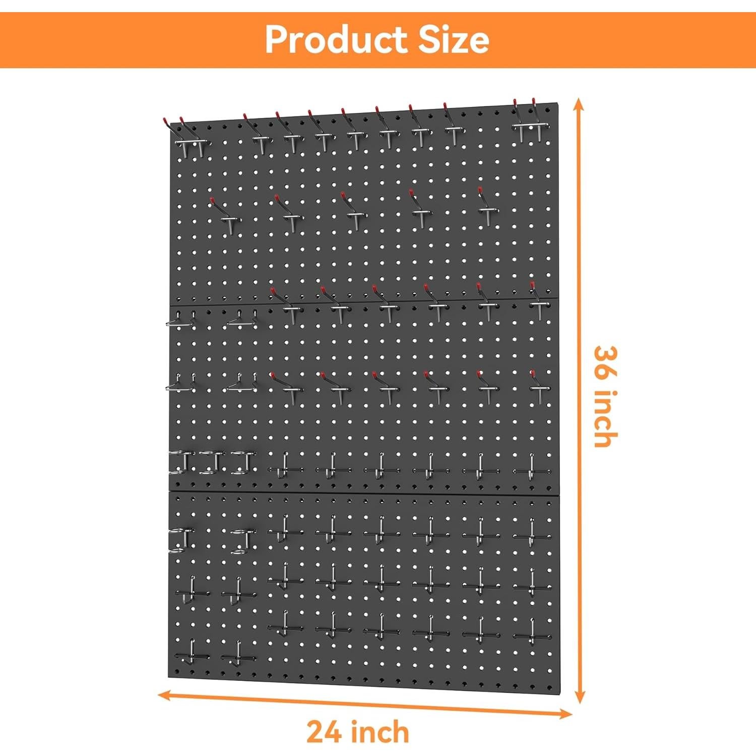 Tablero Organizador de Herramientas WALMANN 96PCS Metal Negro
