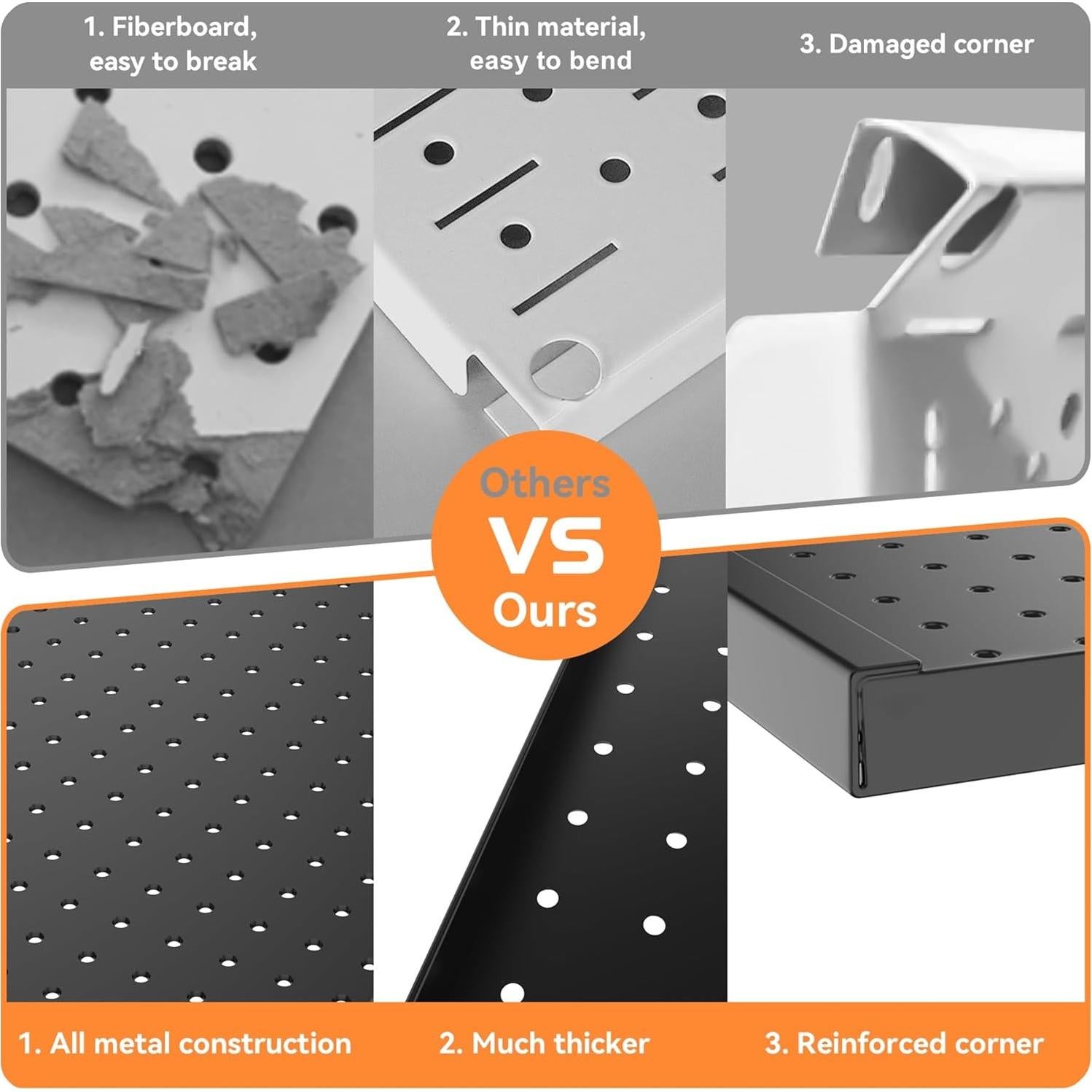 Tablero Organizador de Herramientas WALMANN 96PCS Metal Negro