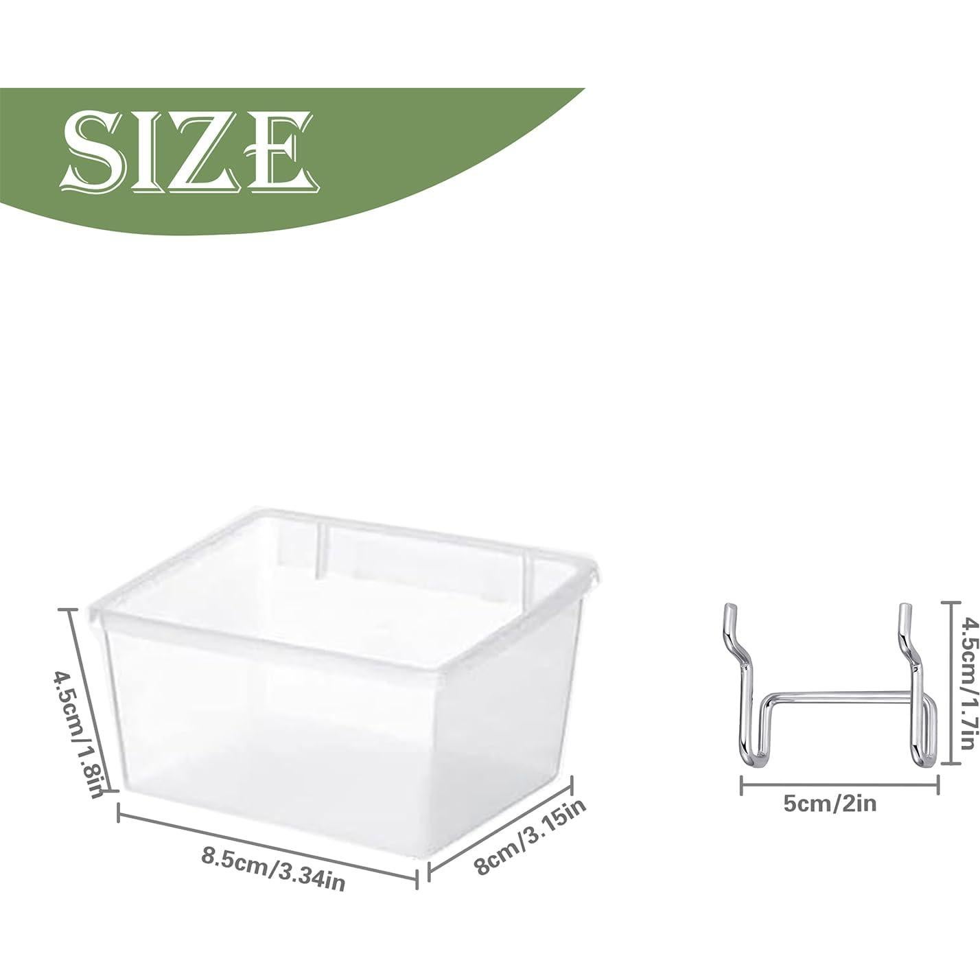 Juego de 6 Contenedores para Tablero Perforado JoyHuaTrade 8.5x8x4.6cm