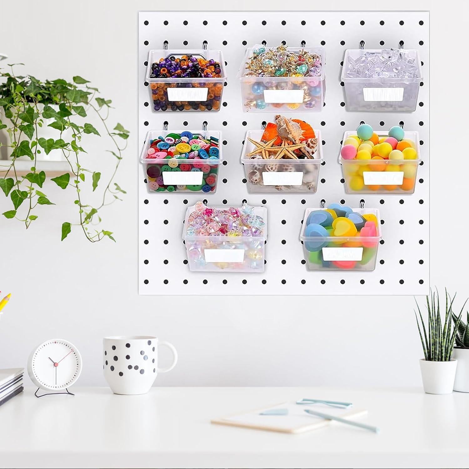 Juego de 6 Contenedores para Tablero Perforado JoyHuaTrade 8.5x8x4.6cm