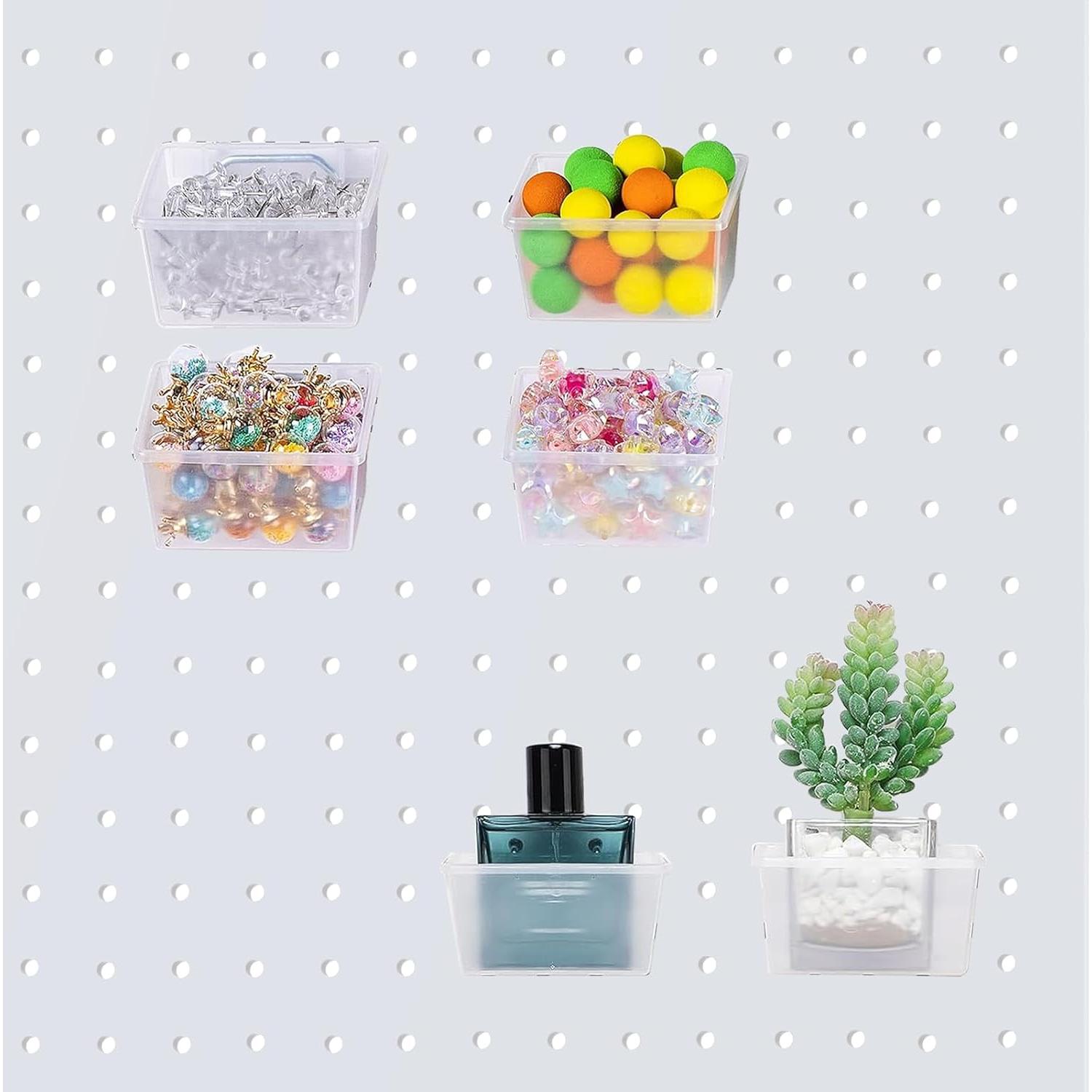 Juego de 6 Contenedores para Tablero Perforado JoyHuaTrade 8.5x8x4.6cm