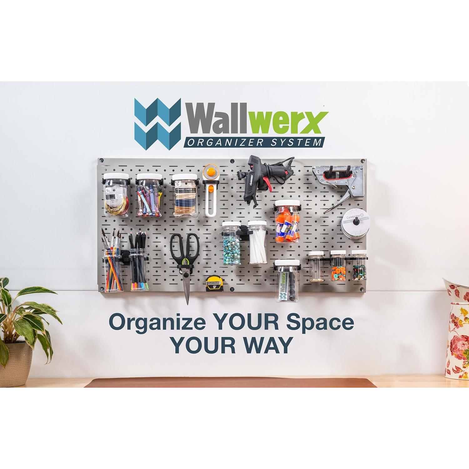 Tarros de Pegboard Wallwerx 16oz (473ml) - Paquete de 12