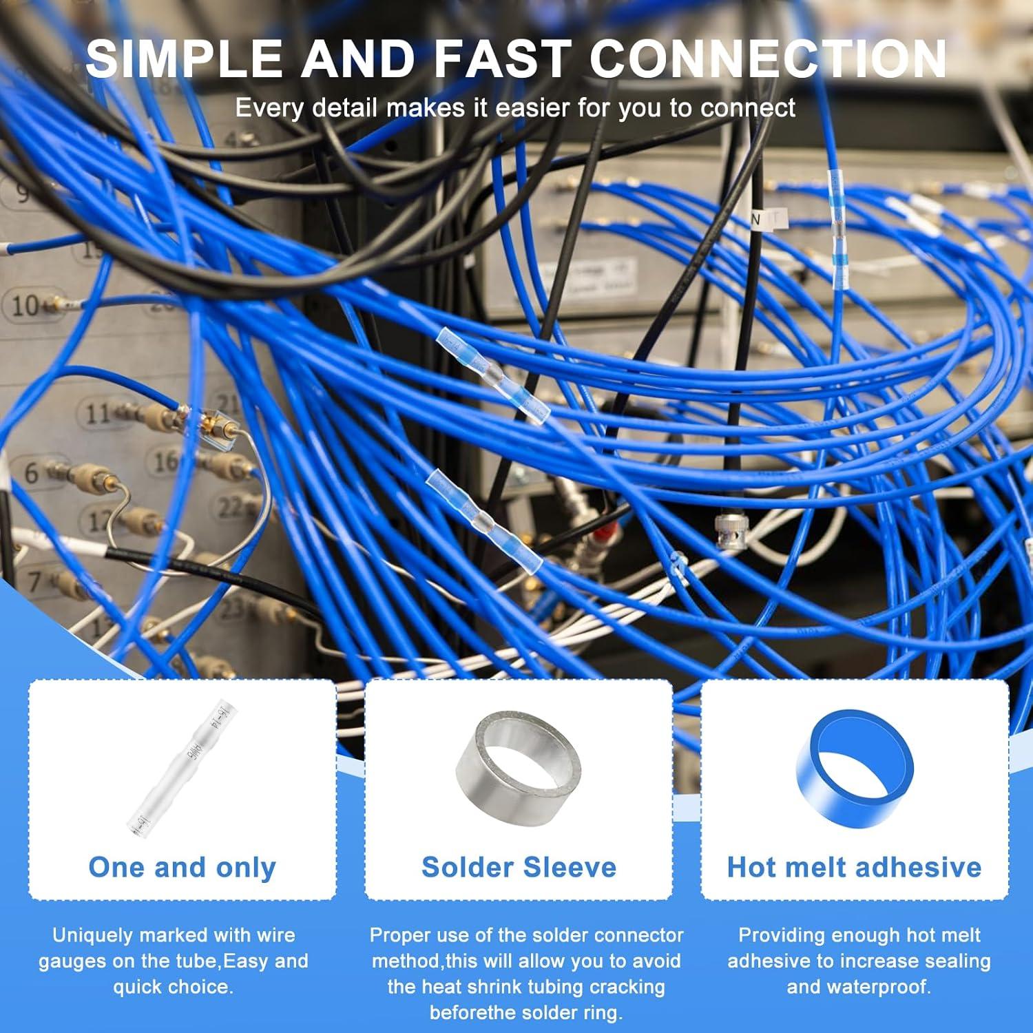 Kit de Conectores Termoretráctiles Snwoygr 120PCS Impermeables