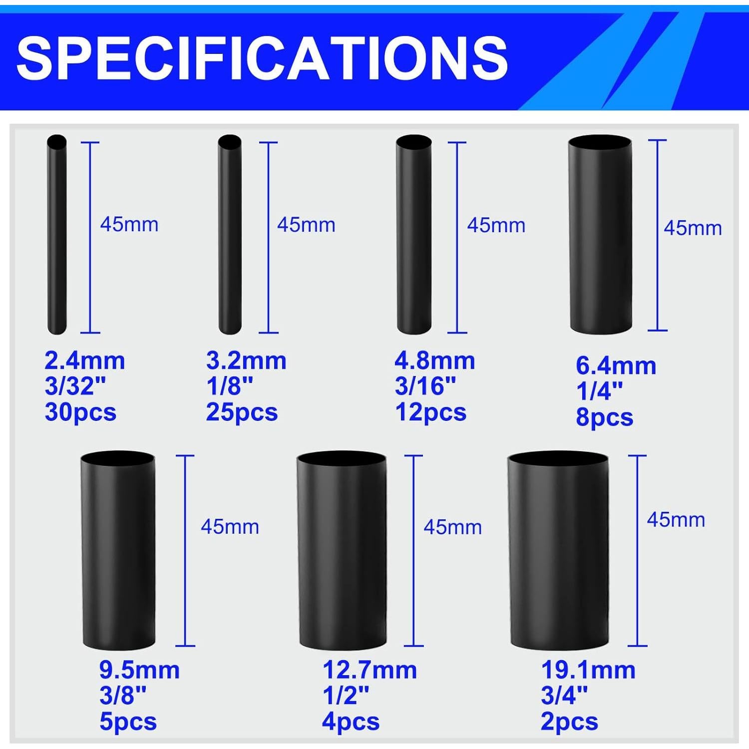 Kit de Conectores de Cable Tanbupu 206PCS Impermeables y Aislados