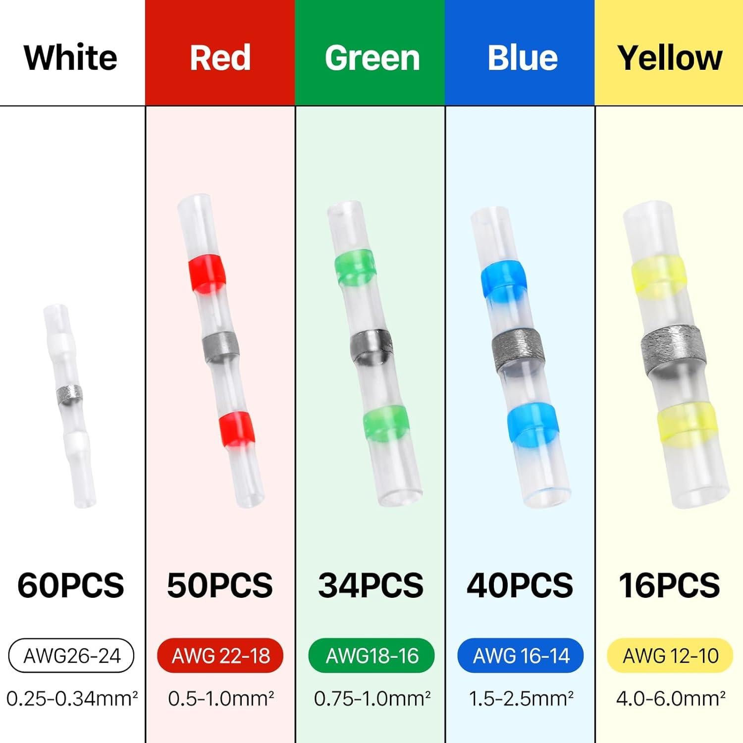 Kit de 200 Conectores de Cable con Sello Térmico YNZDRWA